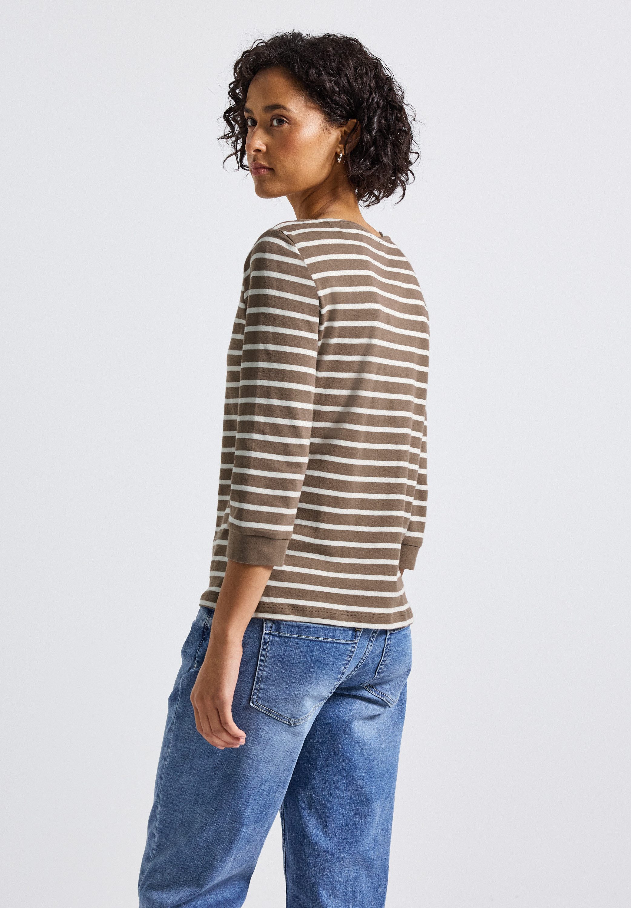 STREET ONE 3/4-Arm-Shirt aus reiner Baumwolle günstig online kaufen