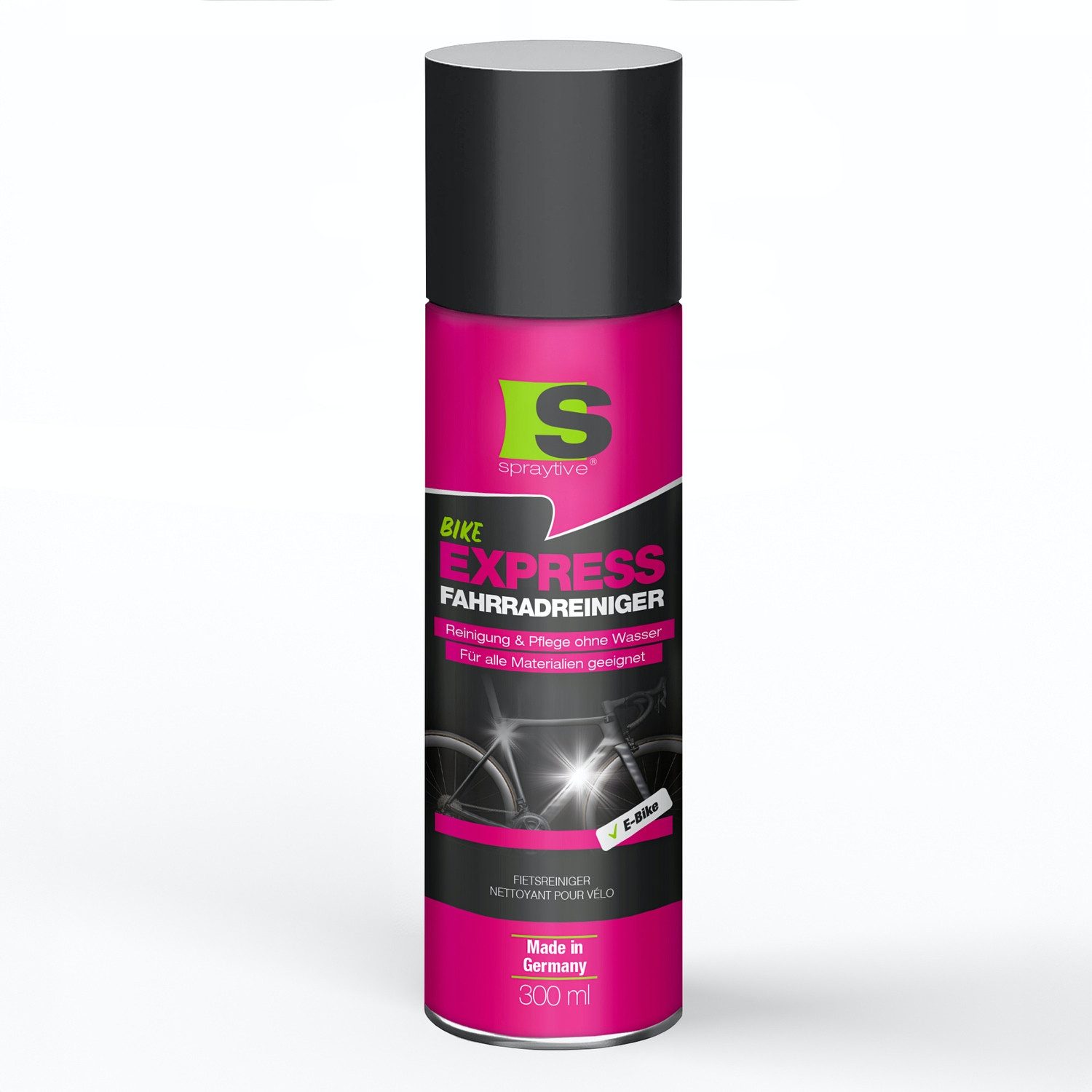 Spraytive 1x 300ml Express Fahrradreiniger Spray, Reinigung & Pflege ohne Wasser Zweiradreiniger (Made in Germany)