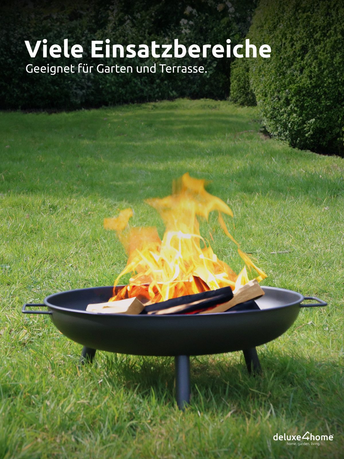 deluxe4home Feuerschale Metall Ø58 cm – Feuerstelle Feuerkorb für Garten & günstig online kaufen