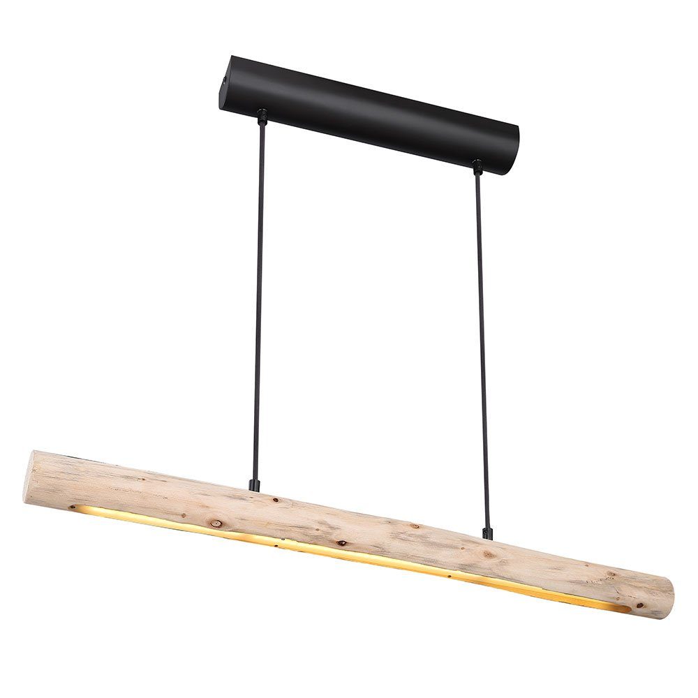 Warmweiß, hängend fest etc-shop verbaut, Holzlampe lang LED Hängeleuchte Holz Lampe Pendelleuchte Holz Pendelleuchte, LED-Leuchtmittel