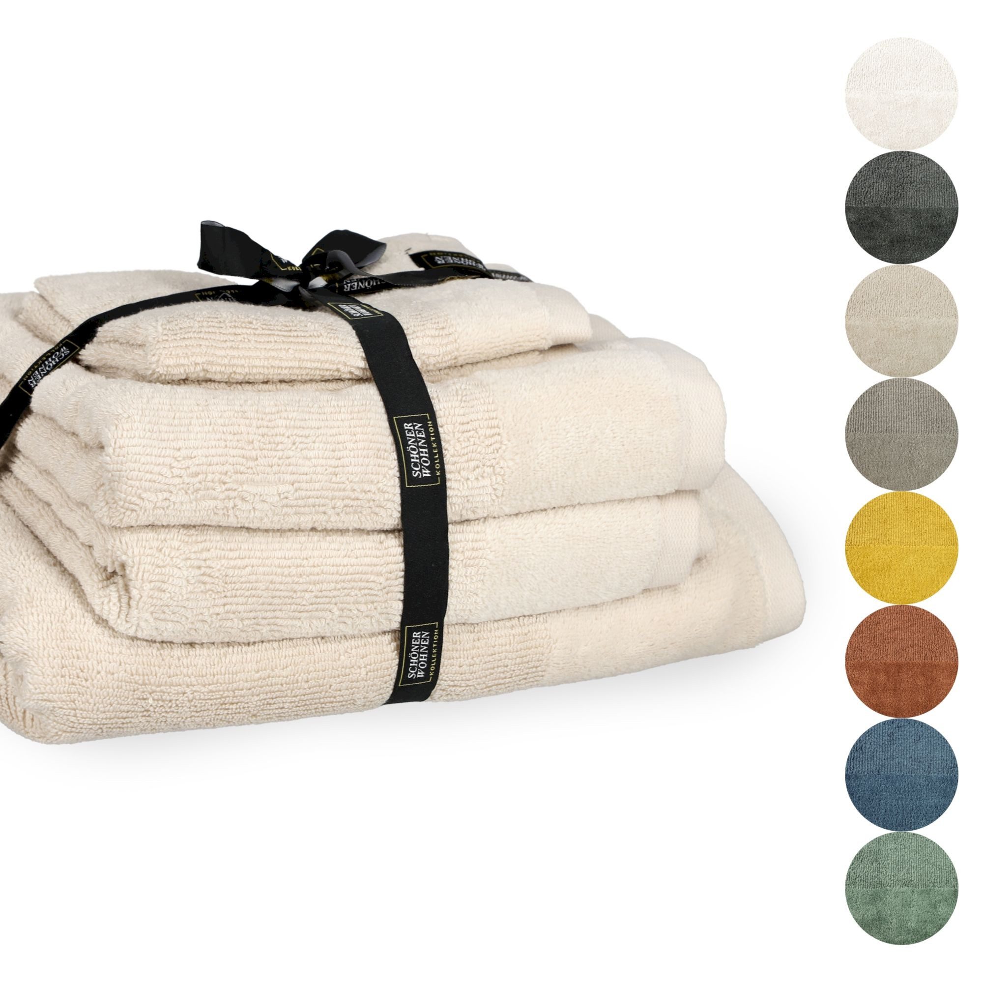 SCHÖNER WOHNEN-Kollektion Handtuch Set SENSE Handtuch Set, Baumwolle (Spar- günstig online kaufen