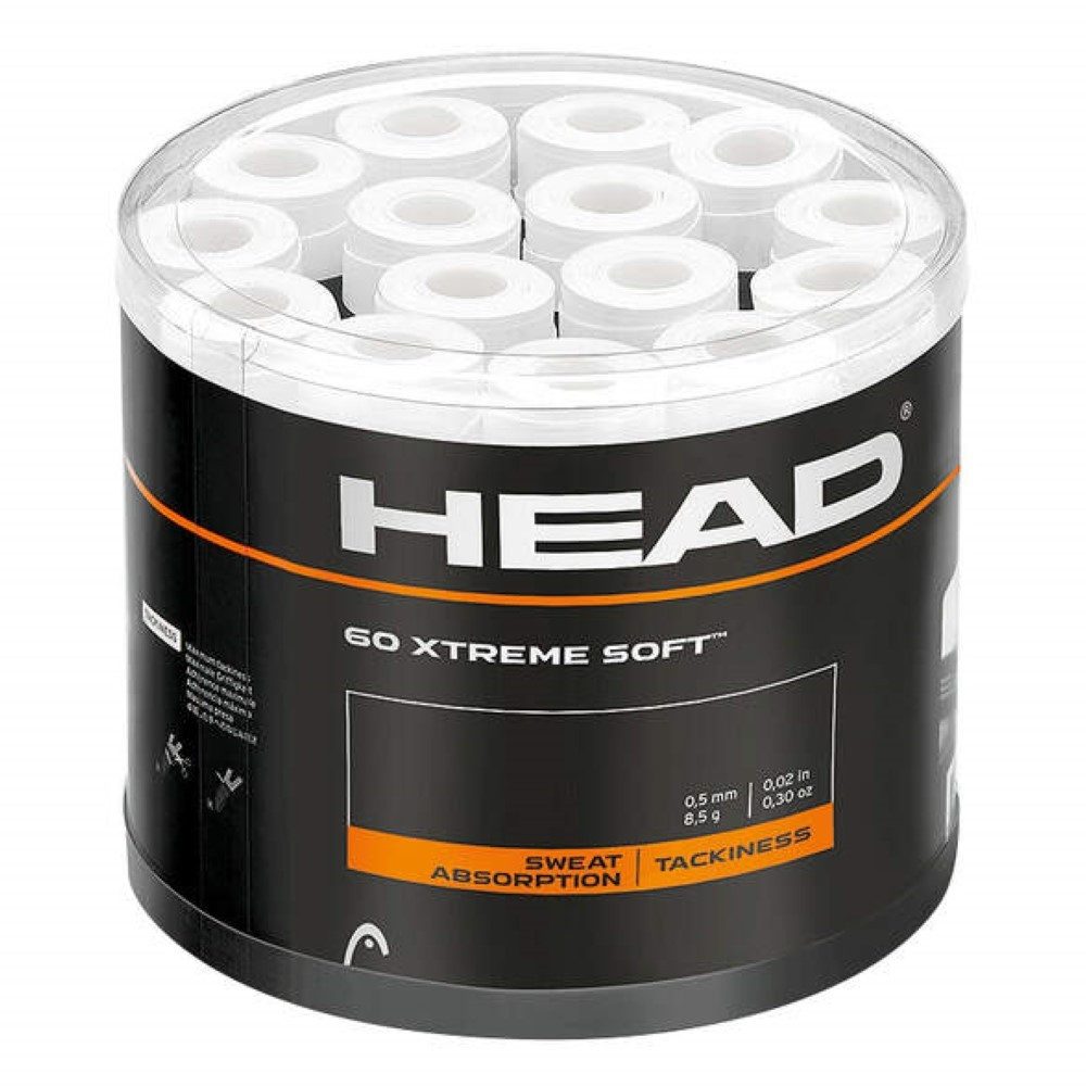 Tennisschläger Griffband für Tennisschläger 60 Stück Weiss HEAD Xtreme Soft