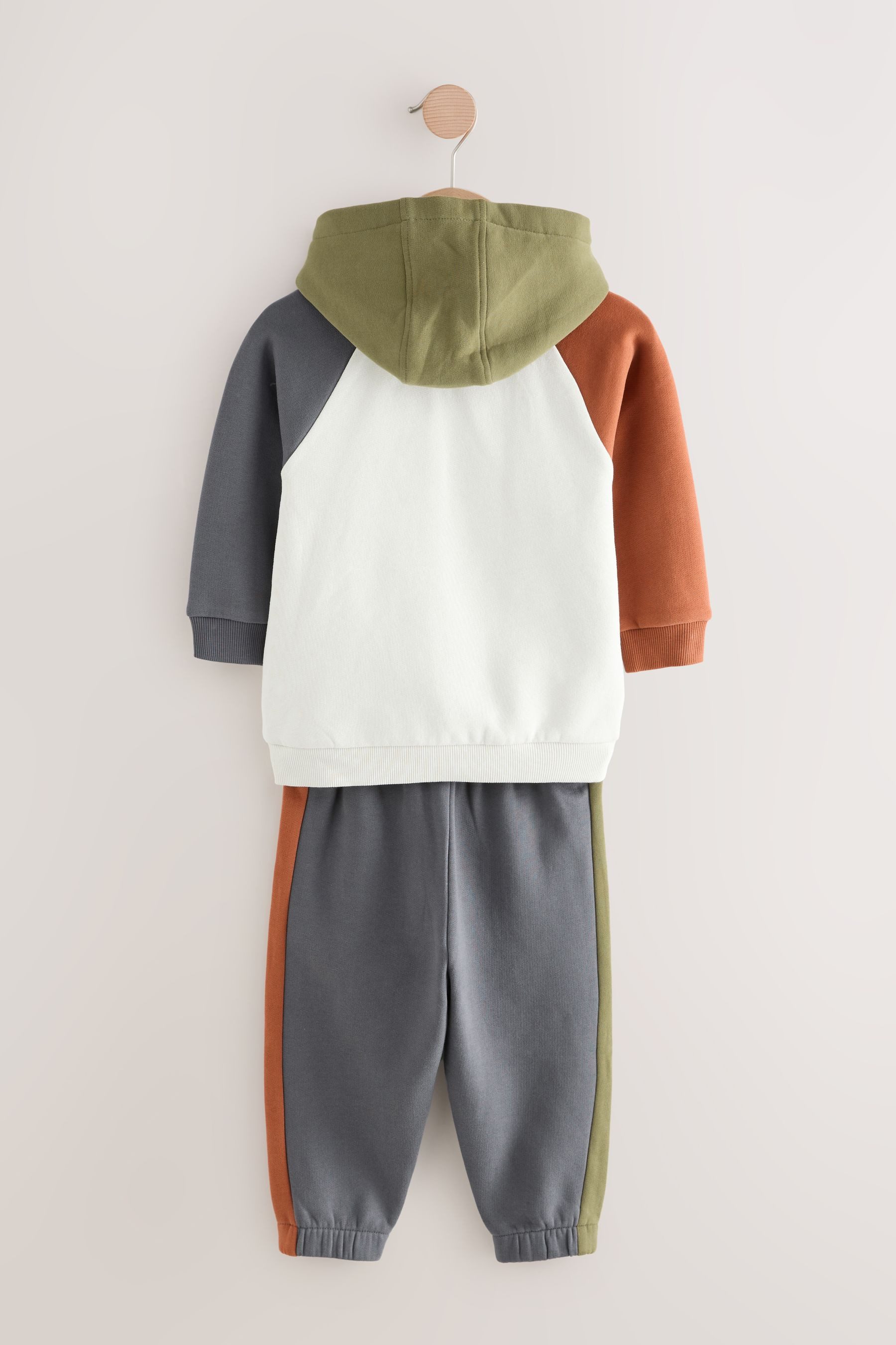 Next Sweatanzug Blockfarben-Kapuzensweatshirt und Jogginghose (2-tlg) günstig online kaufen