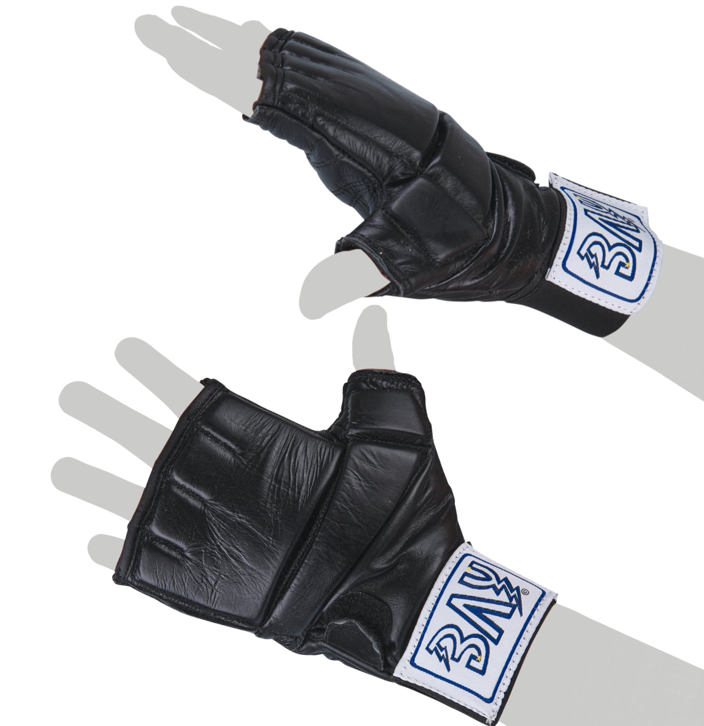 BAY-Sports Sandsackhandschuhe Gel Leder Boxhandschuhe Boxsack Sandsack Handschut, Gel Pad Polsterung S - XL