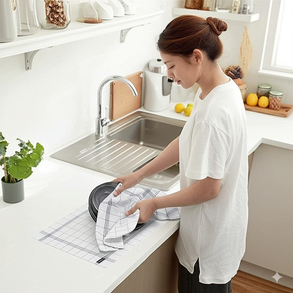 ALARA HOME Geschirrtuch Geschirrtücher Baumwolle Allzweck Tücher Küchentüch günstig online kaufen