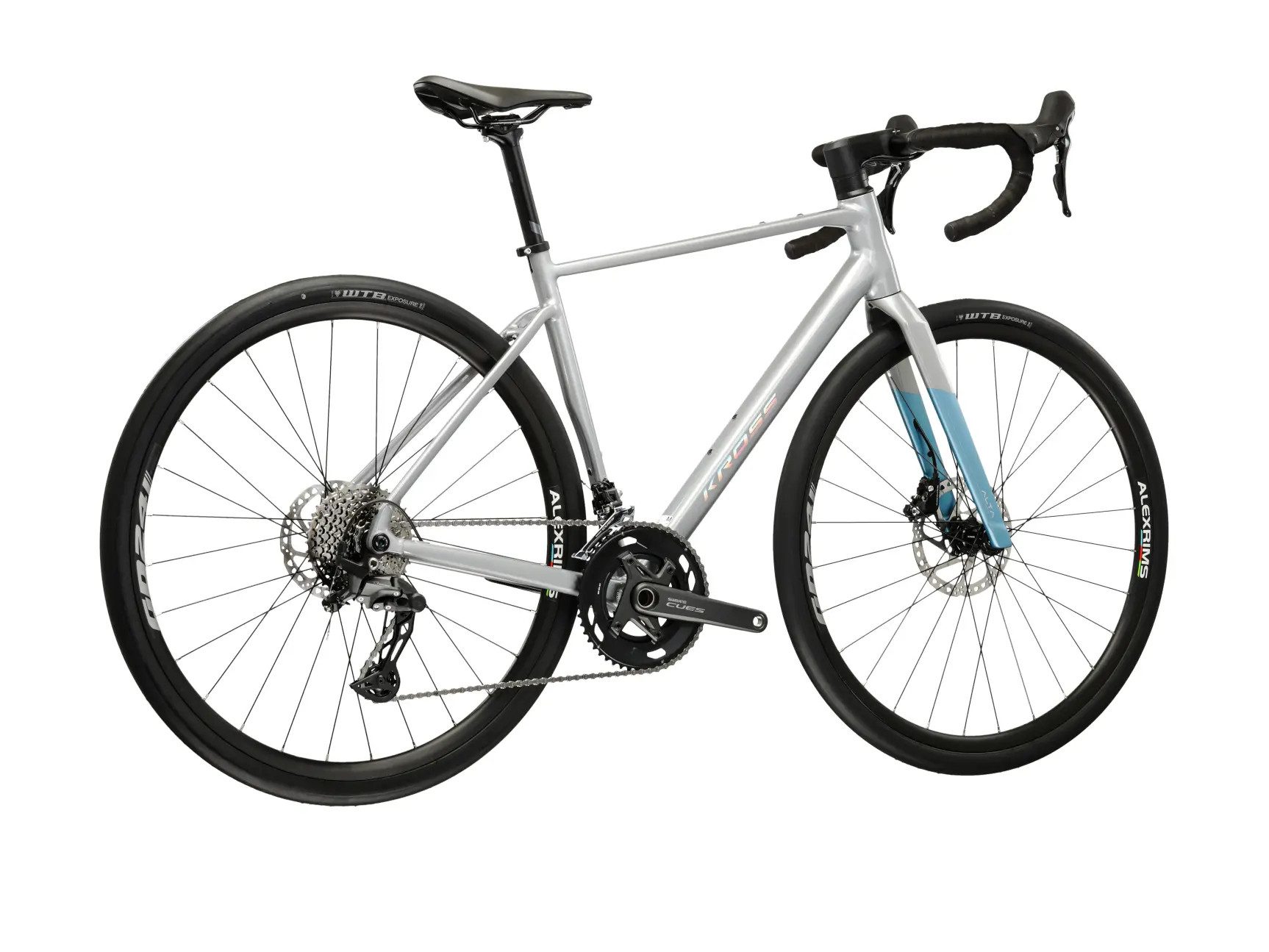 Kross Gravelbike KROSS Gravelbike Alta 2.0 28" silver 20 Gänge Gabel aus Carbon 2026, 18 Gang Shimano CUES U3020 Schaltwerk, Kettenschaltung, Carbon aus Gabel
