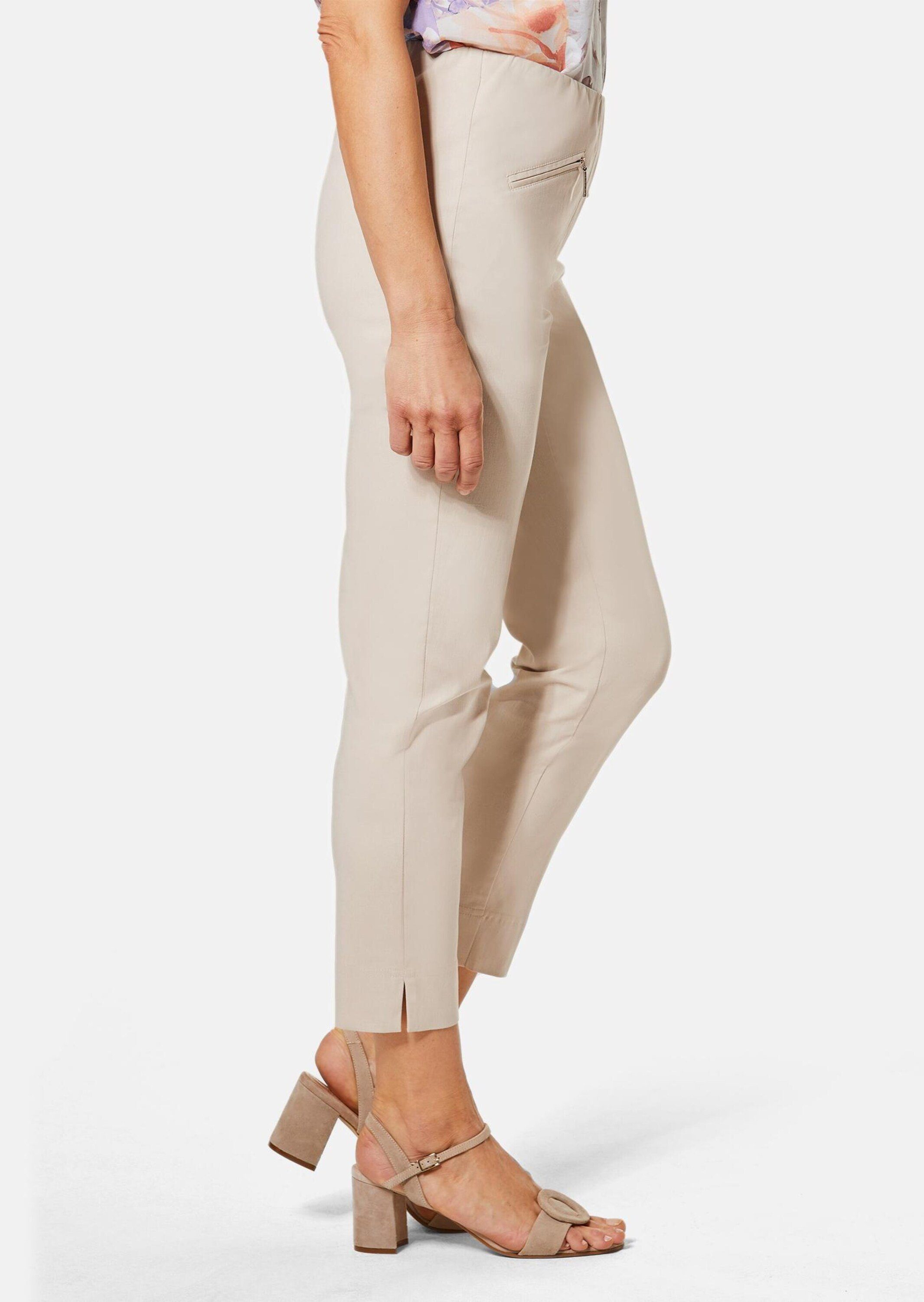 GOLDNER 7/8-Caprijeans Kurzgröße: Komfortable 7/8-Slim Fit Hose mit Schlupfbund und Stretchanteil