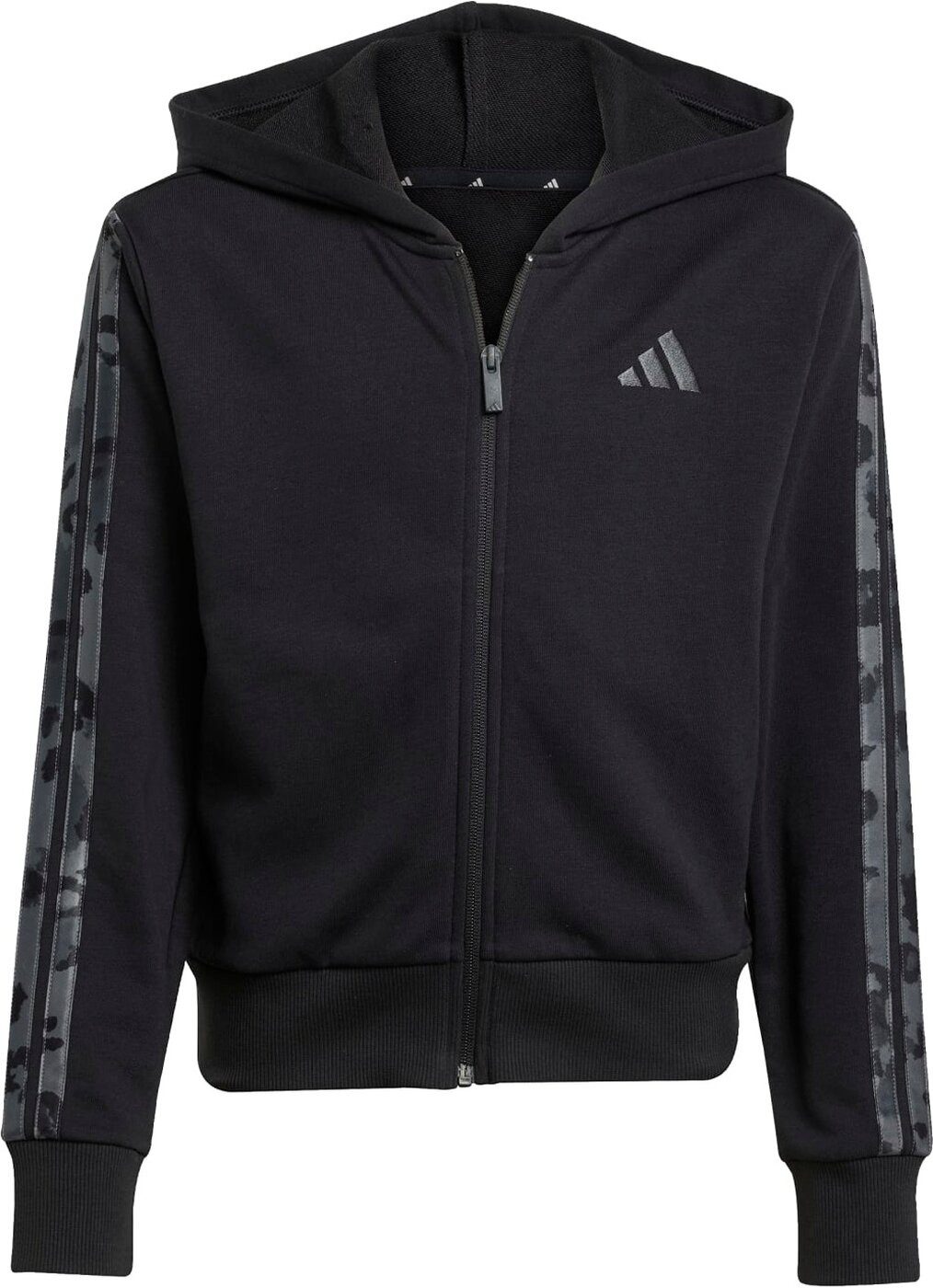 Kapuzensweatshirt ADIDAS GIRLS 3-STREIFEN MIT ANIMALPRINT AUS FRENCH TERRY FÜR KINDER U