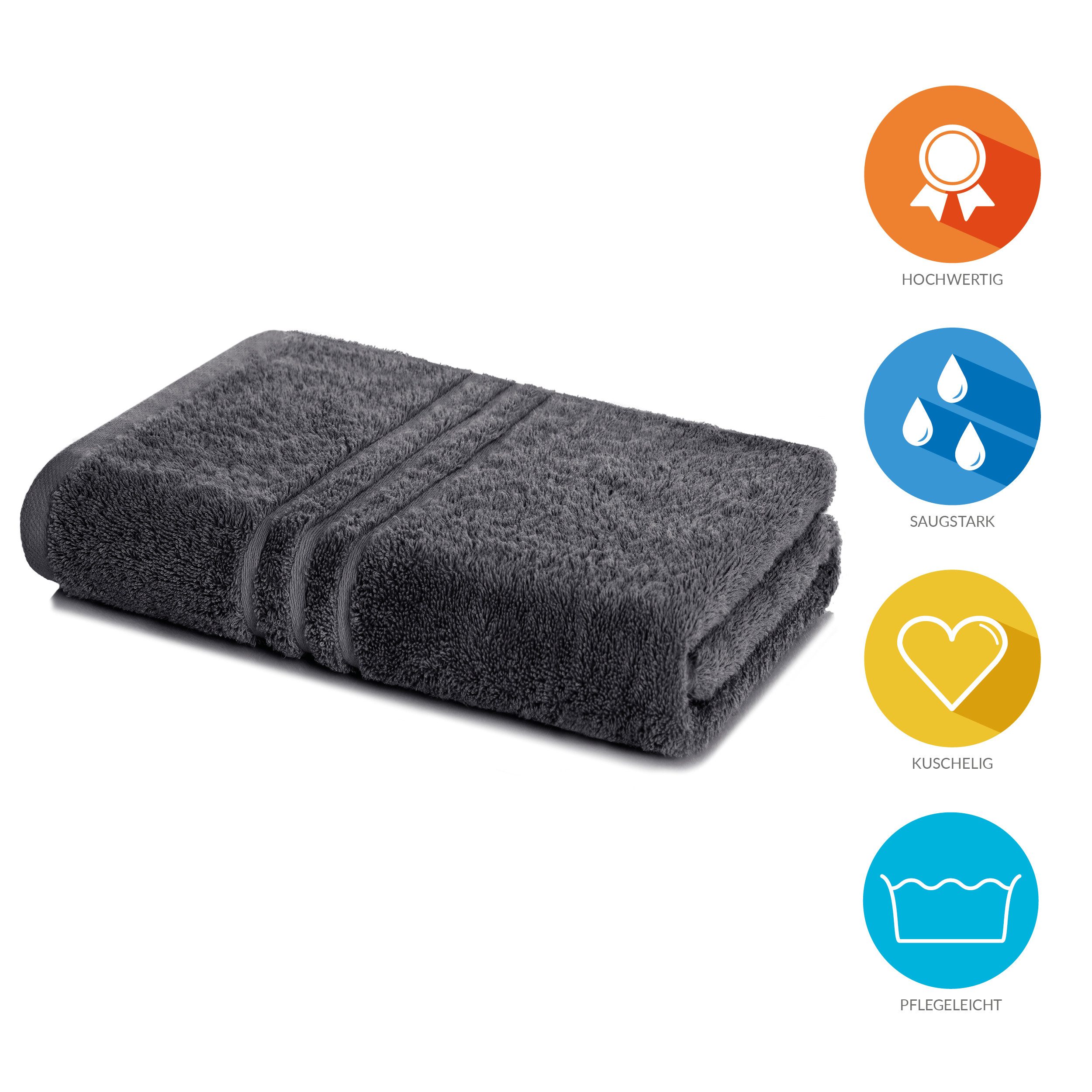 Lavea Badetuch Duschtuch 100x150 cm Elena Frottee Duschhandtuch, 100% Baumwolle, 500 g/m² Frottier, weich & saugstark, pflegeleicht – Bild 2 von 5