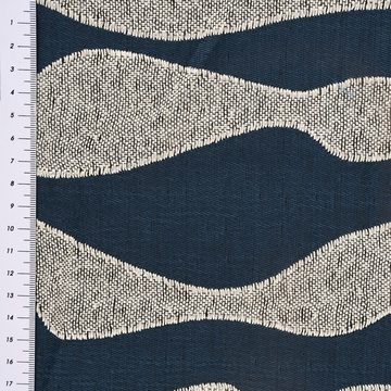 Rasch TEXTIL Stoff Rasch Textil Dekostoff raumhoch Atlantic Wellen blau beige 280cm, überbreit