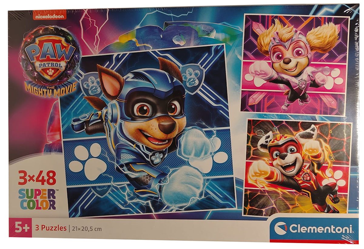 Clementoni® Puzzle Supercolor Puzzle Paw Patrol - 3 x 48 Puzzles für Kinder ab 5 Jahre, 144 Puzzleteile