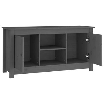 furnicato TV-Schrank Grau 103x36,5x52 cm Massivholz Kiefer