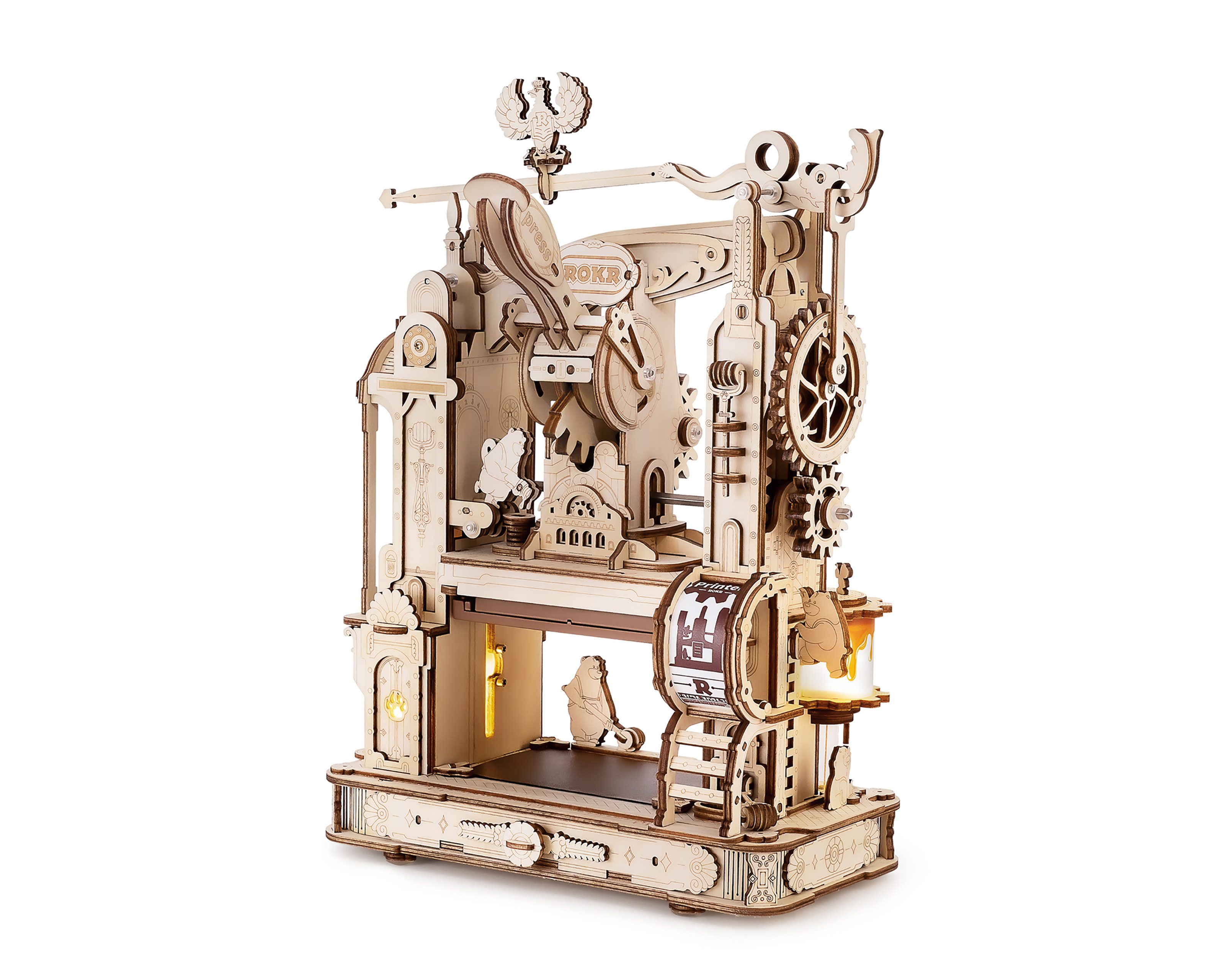ROKR 3D-Puzzle Classic Printing Press, 183 Puzzleteile
