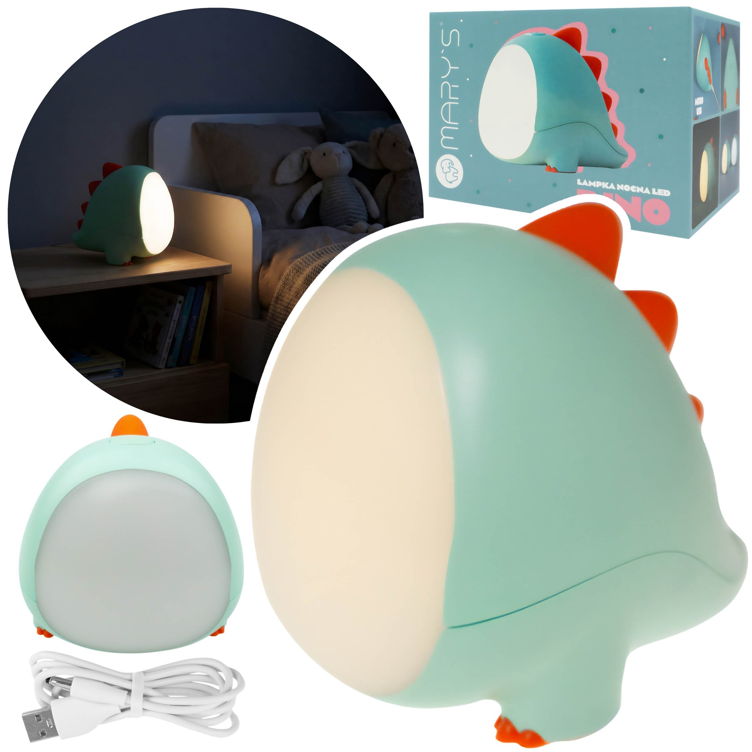Mary's LED Nachtlicht Mary's LED Dino-Nachtlicht, Lampe fürs Kinderzimmer, USB-betrieben