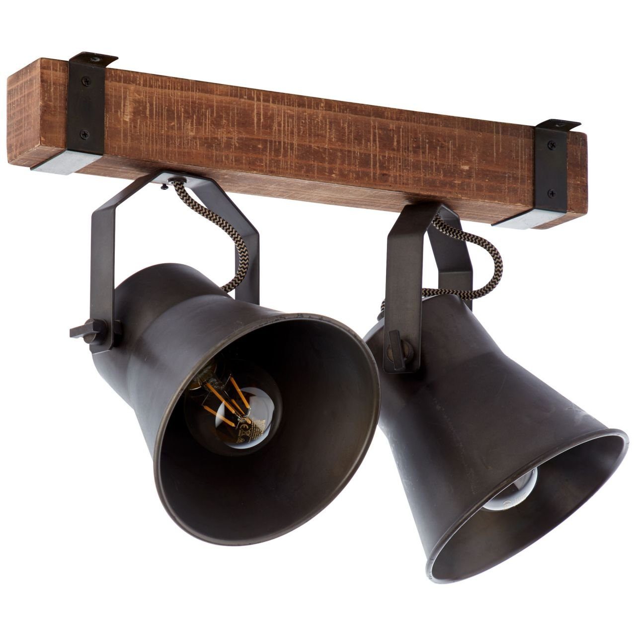 Brilliant Deckenstrahler Plow, ohne Leuchtmittel, Spotbalken 2flg schwarz stahl