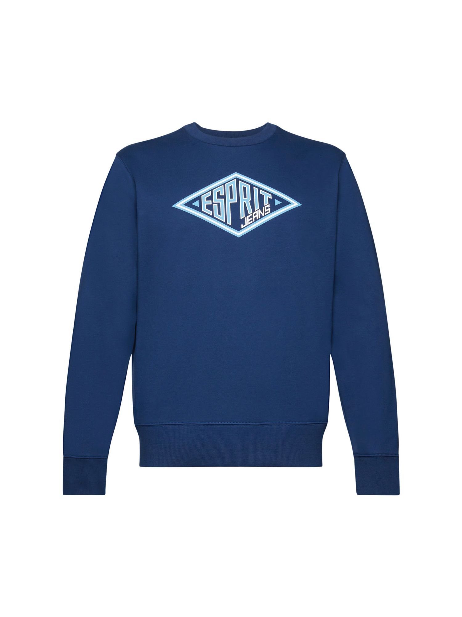 Esprit Sweatshirt Rundhals-Sweatshirt mit Logoprint (1-tlg) INK