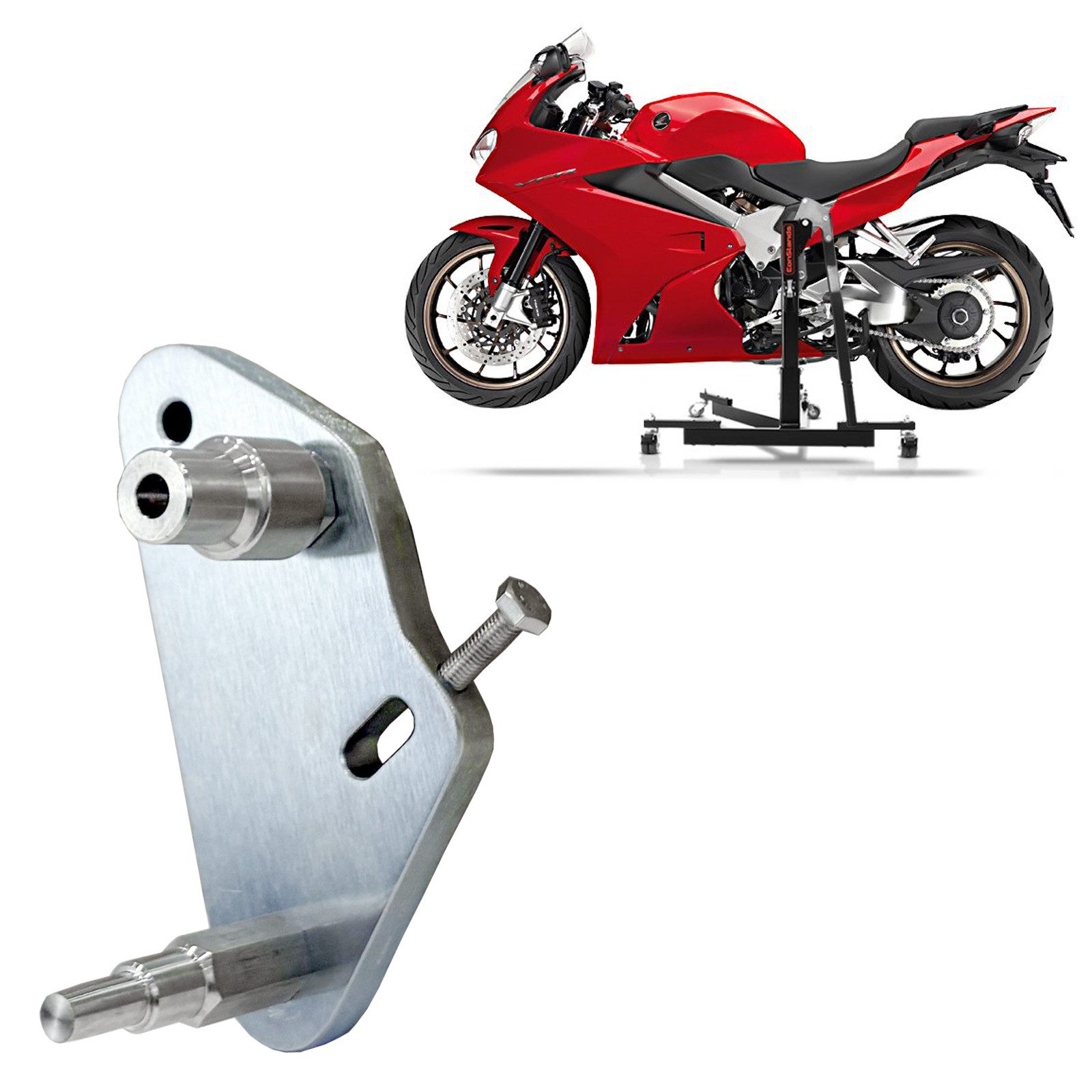 ConStands Motorradheber Adapterplatte für # Power Classic / Evo für Honda VFR 800 02-13