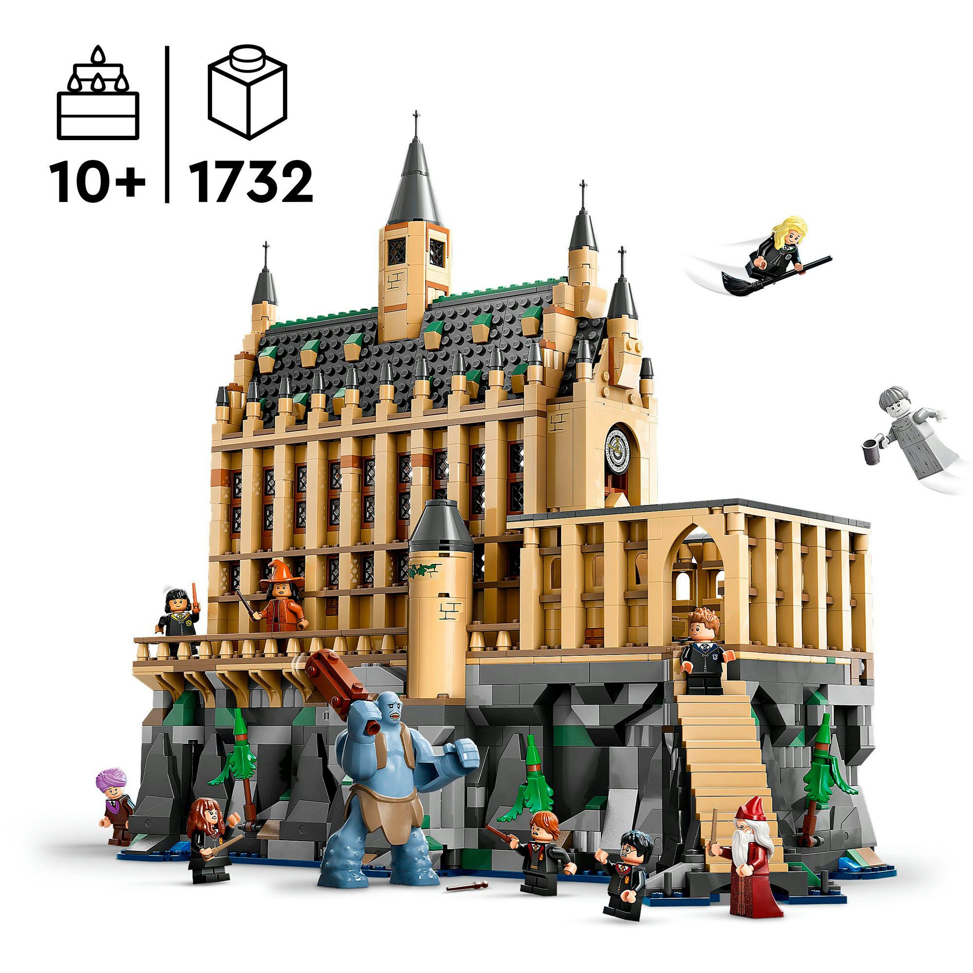 LEGO® Schloss Hogwarts™: Die Große Halle (76435), LEGO Harry Potter™ Konstruktionsspielsteine, (1732 St), Made in Europe