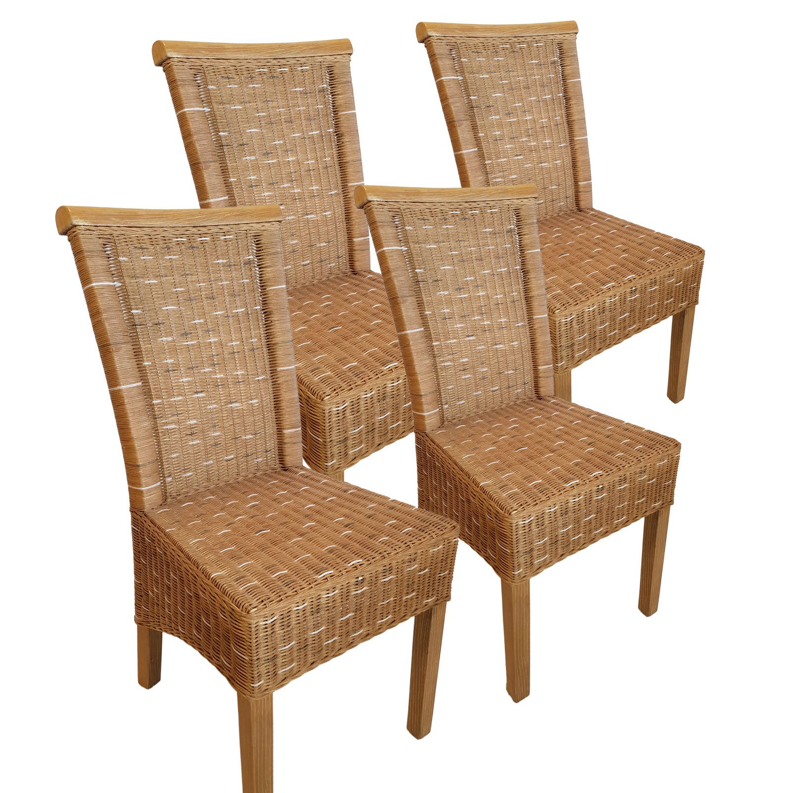 Amagohome Rattanstuhl Esszimmer Stühle Set 4 günstig online kaufen