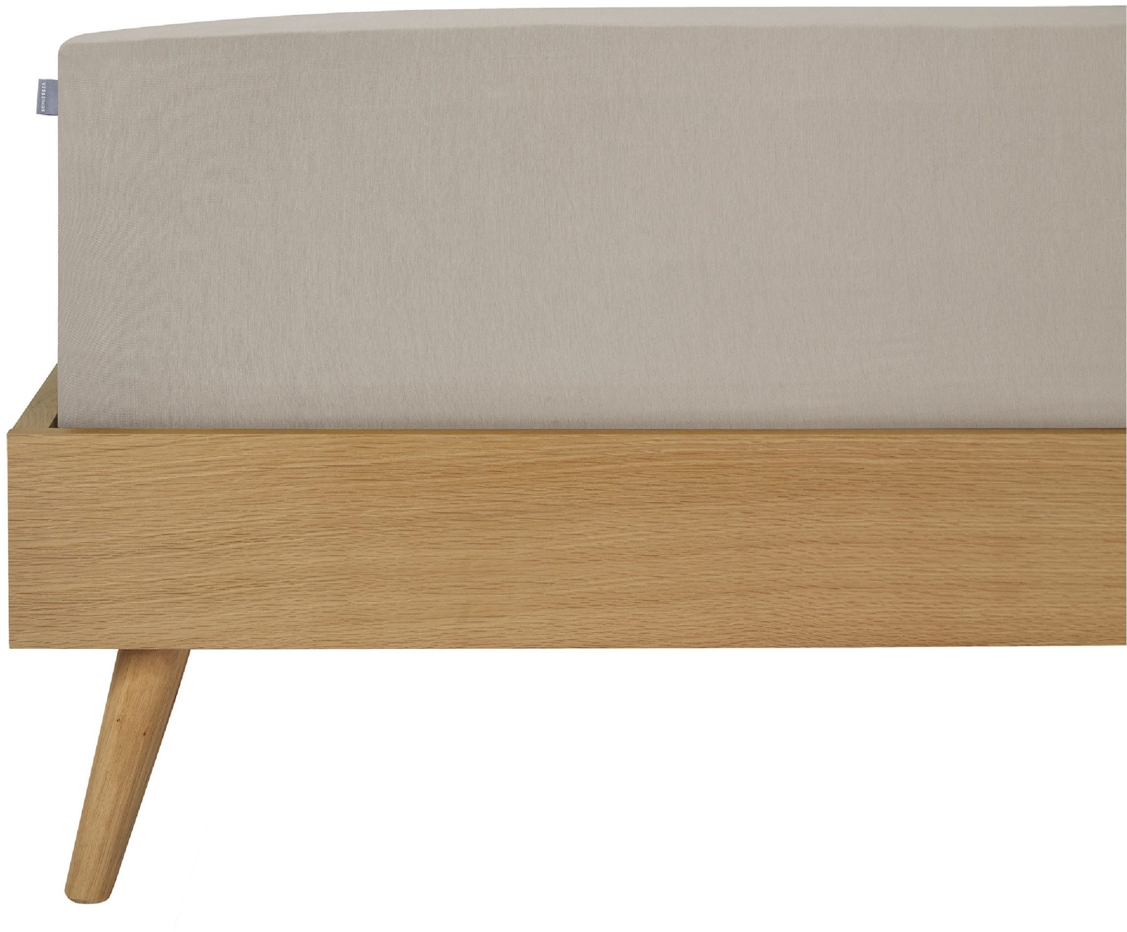 Schiesser Spannbettlaken Flexi aus 95% Baumwolle und 5% Elastahan in Premium-Qualität, Jersey-Elasthan, Gummizug: rundum, (1 Stück), für hohe Matratzen und Boxspringbetten geeignet, Made in Green