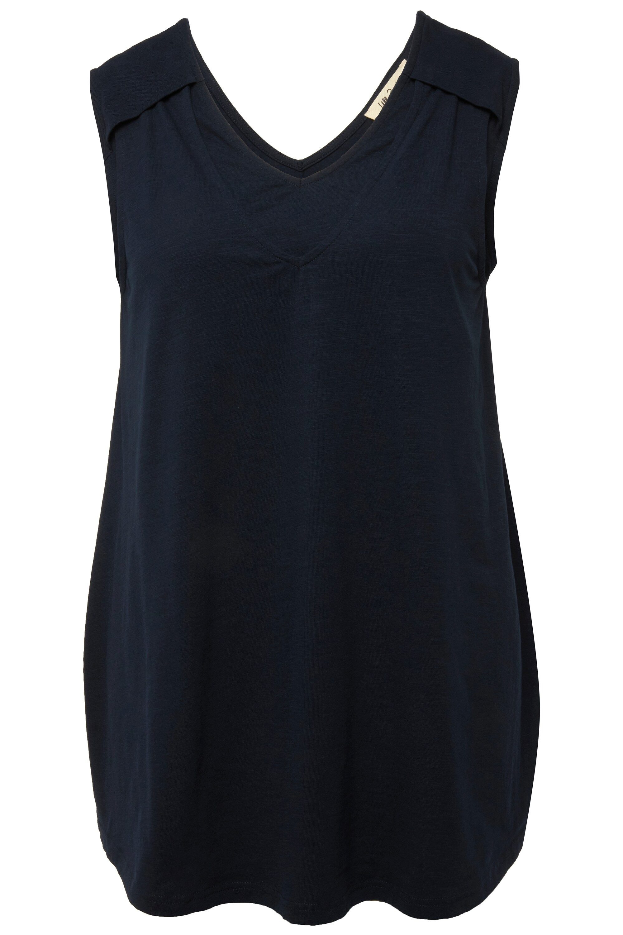 Ulla Popken Longshirt Longtop A-Linie Stillfunktion Wickeloptik ärmellos Sc günstig online kaufen
