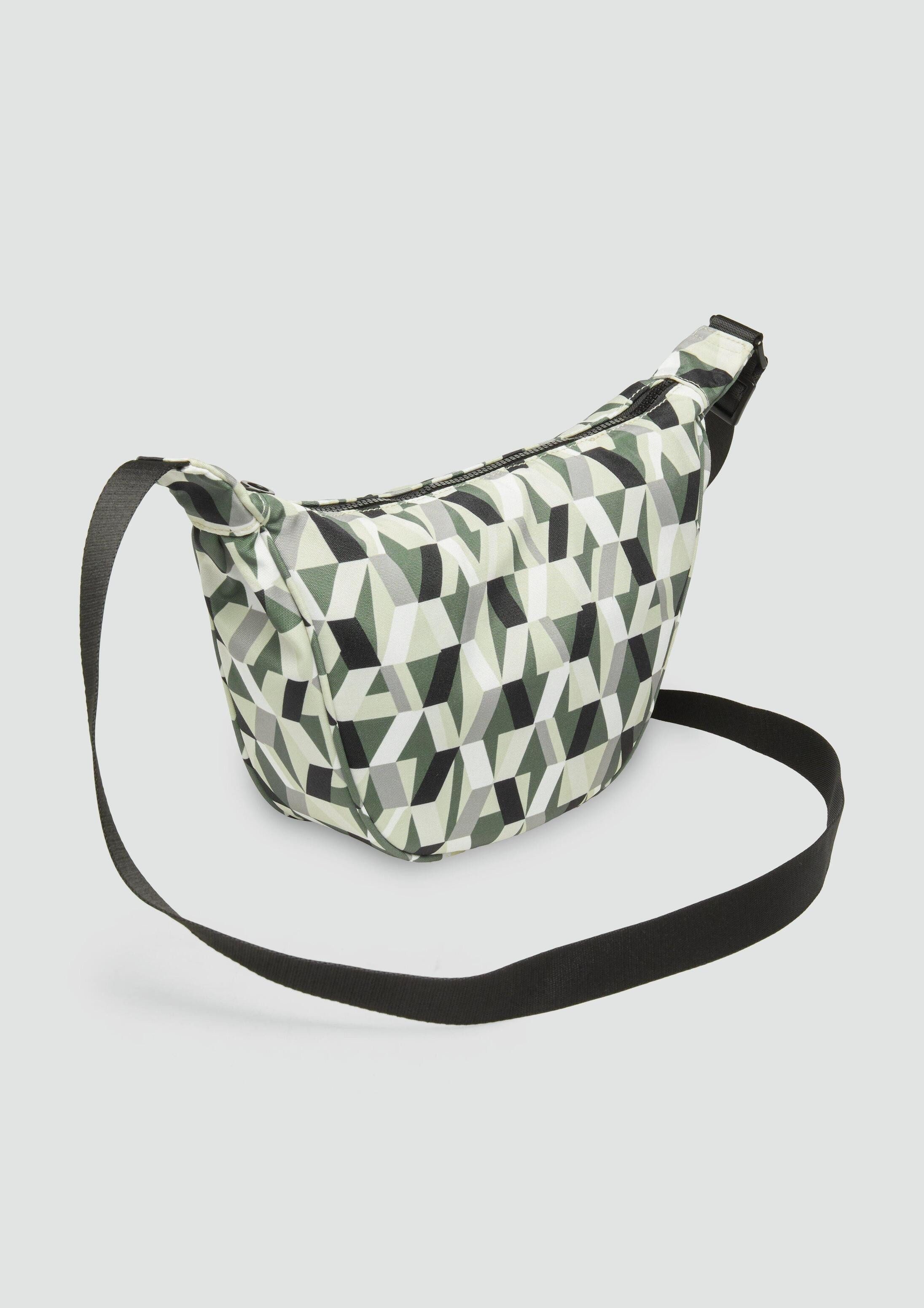s.Oliver Umhängetasche Tasche, Hobo-Bag aus bedrucktem Nylon