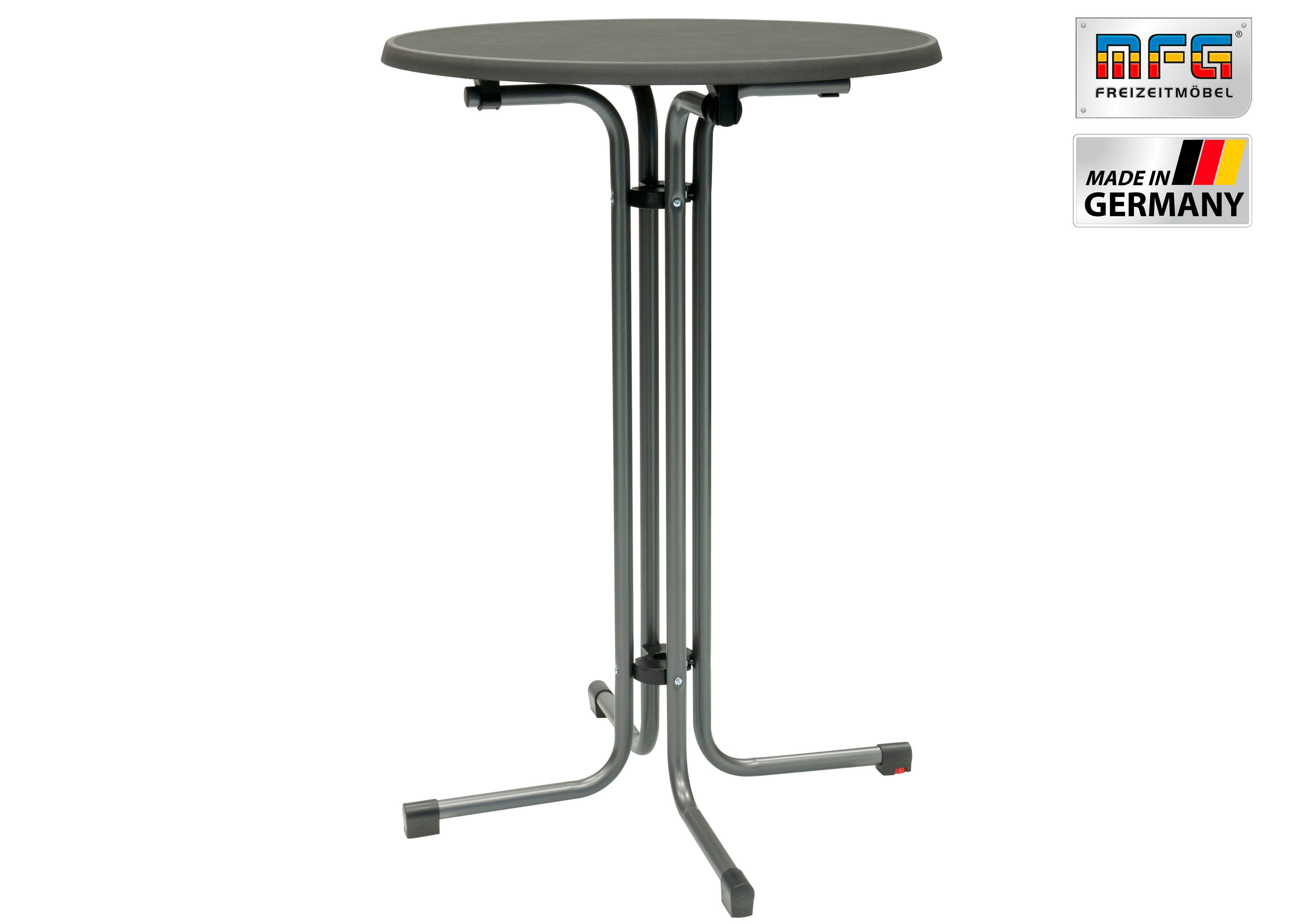 MFG Freizeitmöbel Stehtisch MFG Stehtisch Ø80 cm, anthrazit/schiefer