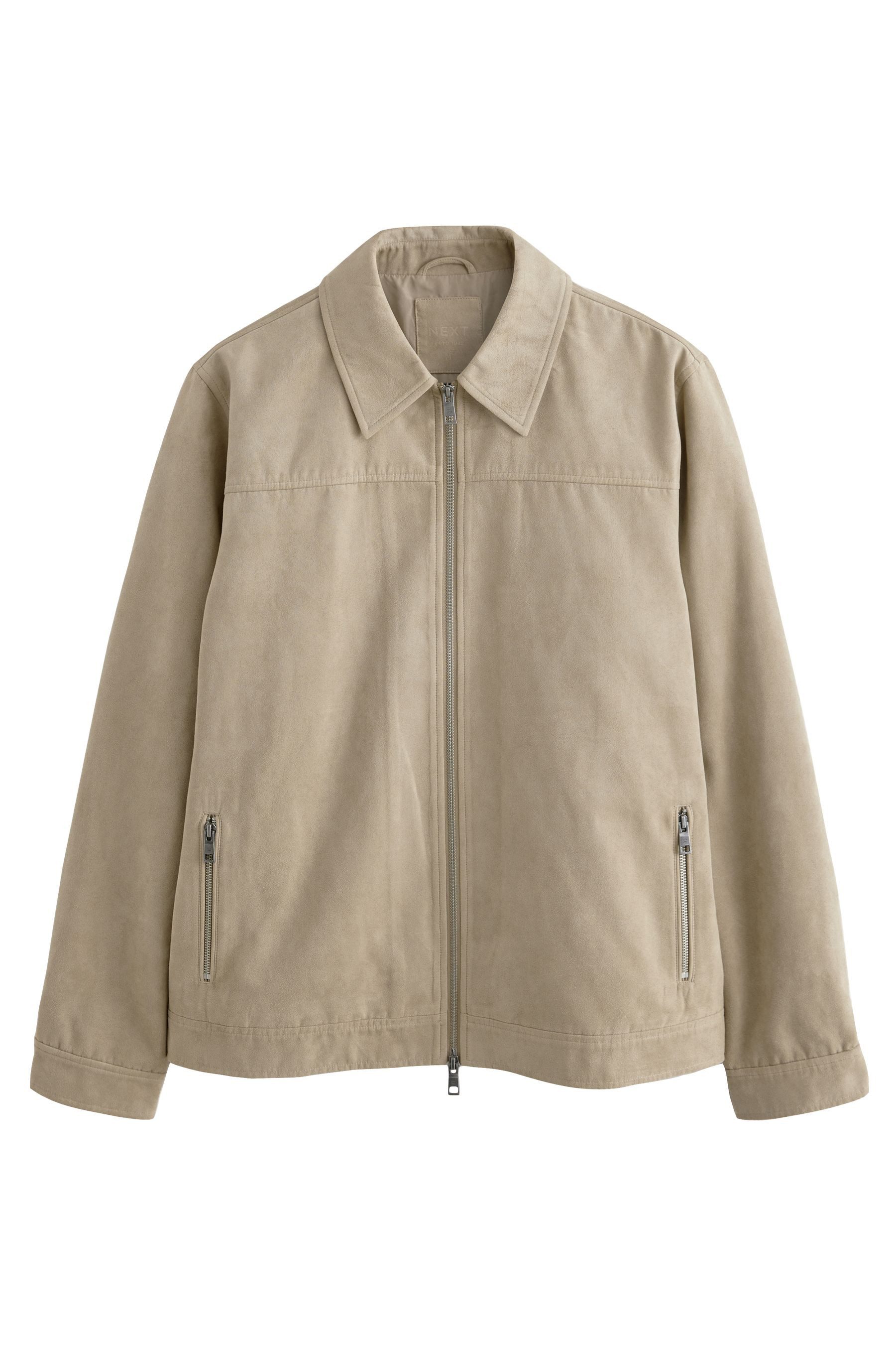 Hemdjacke Hemdjacke mit Reißverschluss aus Velourskunstleder