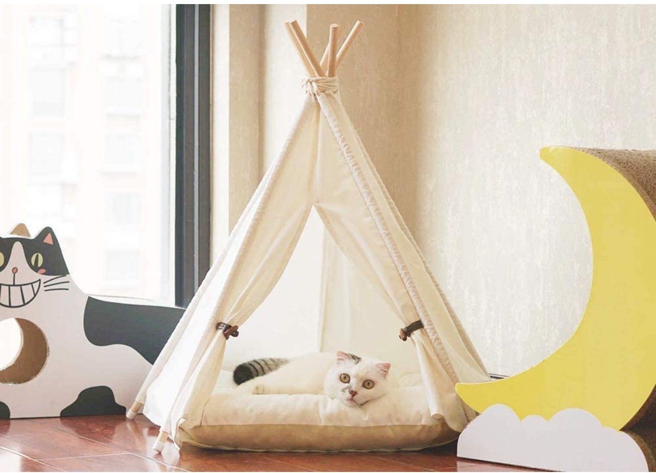little dove Hundematratze Haustier Tipi Hunde Tipi Zelt abnehmbar und waschbar mit Matraze