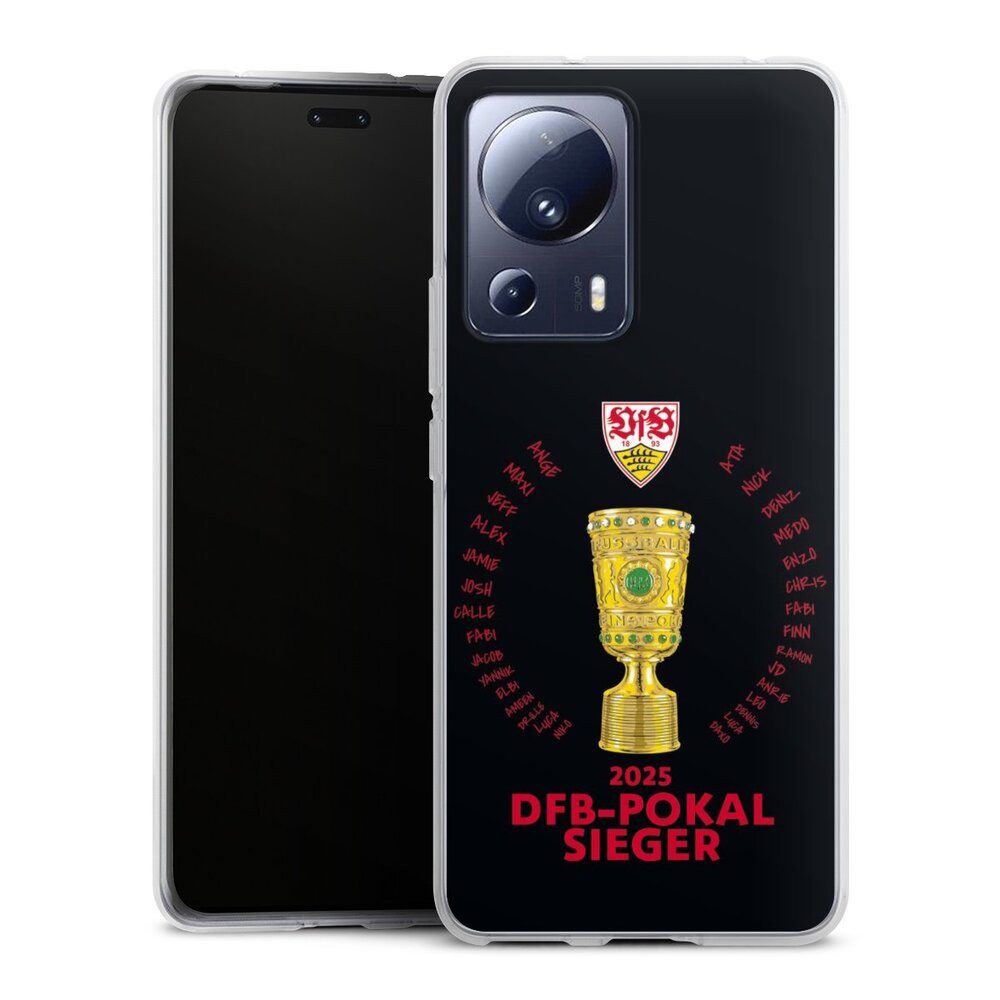 DeinDesign Handyhülle VfB Stuttgart Pokal Offizielles Lizenzprodukt, Xiaomi 13 Lite Silikon Hülle Bumper Case Handy Schutzhülle