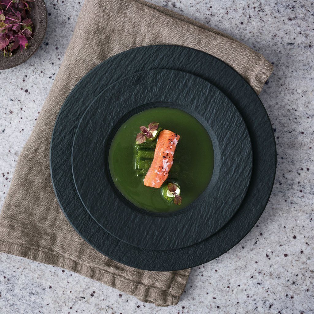 Villeroy & Boch Servier-Set Manufacture Rock Pastaset 12tlg. EC, Porzellan, (Set, 12-tlg), Premium Porcelain, spülmaschinenfest, Made in Germany