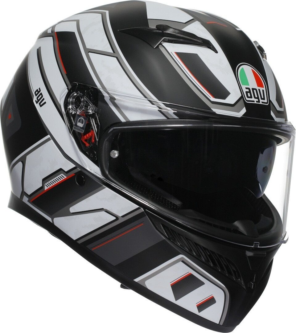 AGV Motorradhelm K3 Rivia Helm, integriertes Sonnenvisier,vorbereitet für Kommunikationssystem