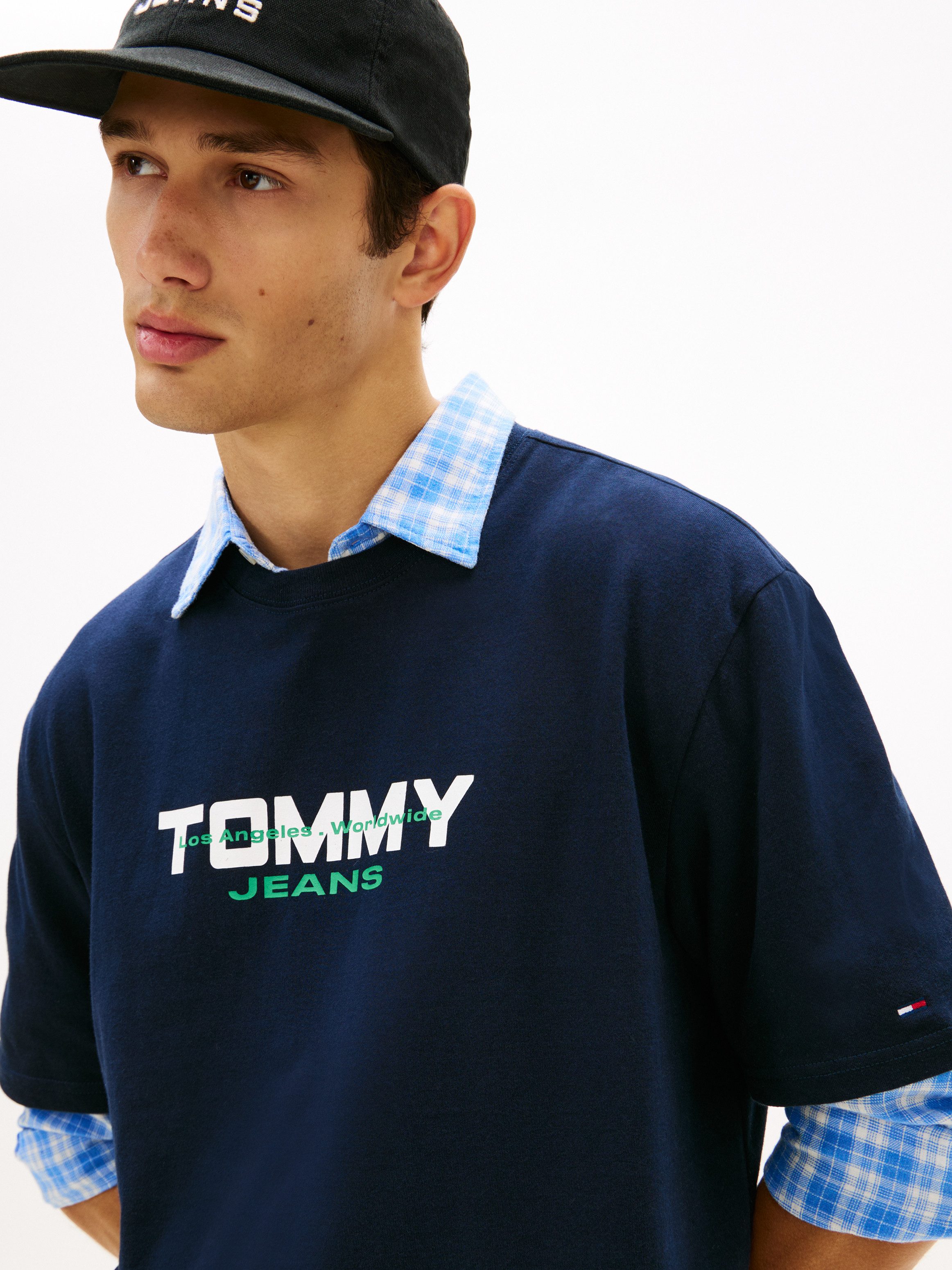 Tommy Jeans T-Shirt TJM 90S BLOCK Relaxed fit mit Rundhalsausschnitt