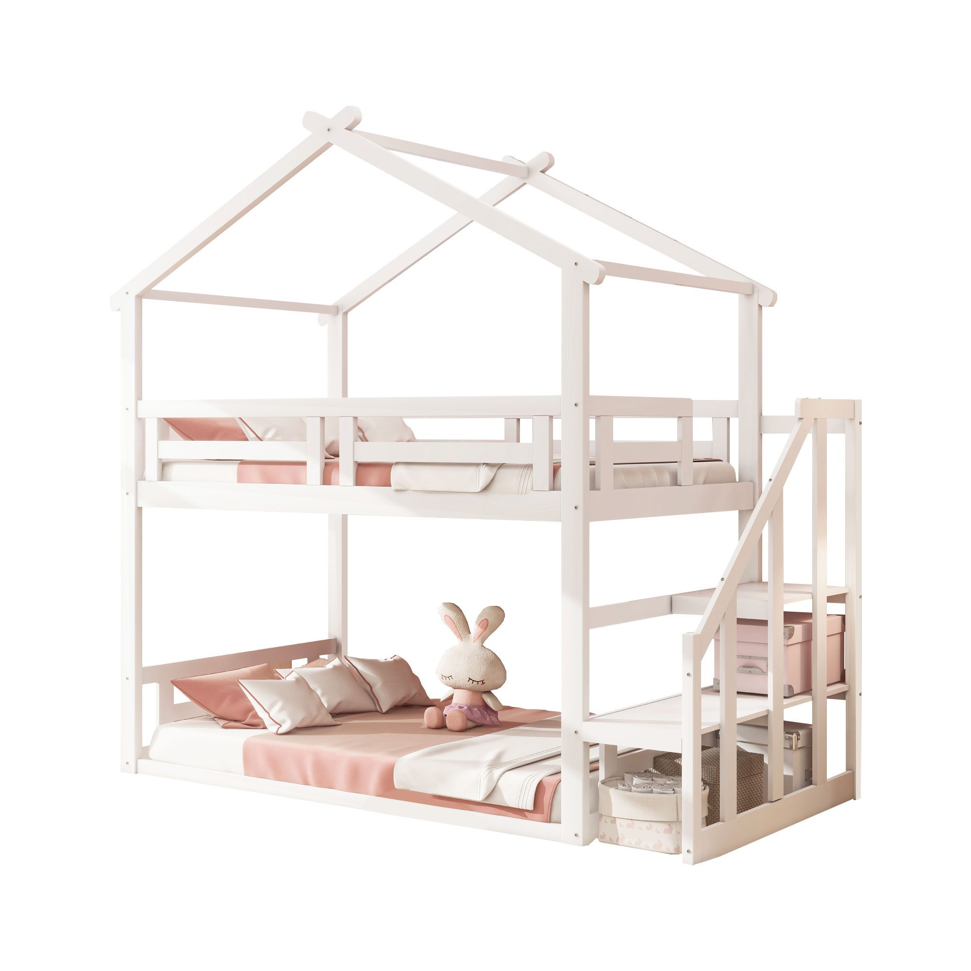 Flieks Etagenbett, Kinderbett Hochbett mit oberem günstig online kaufen