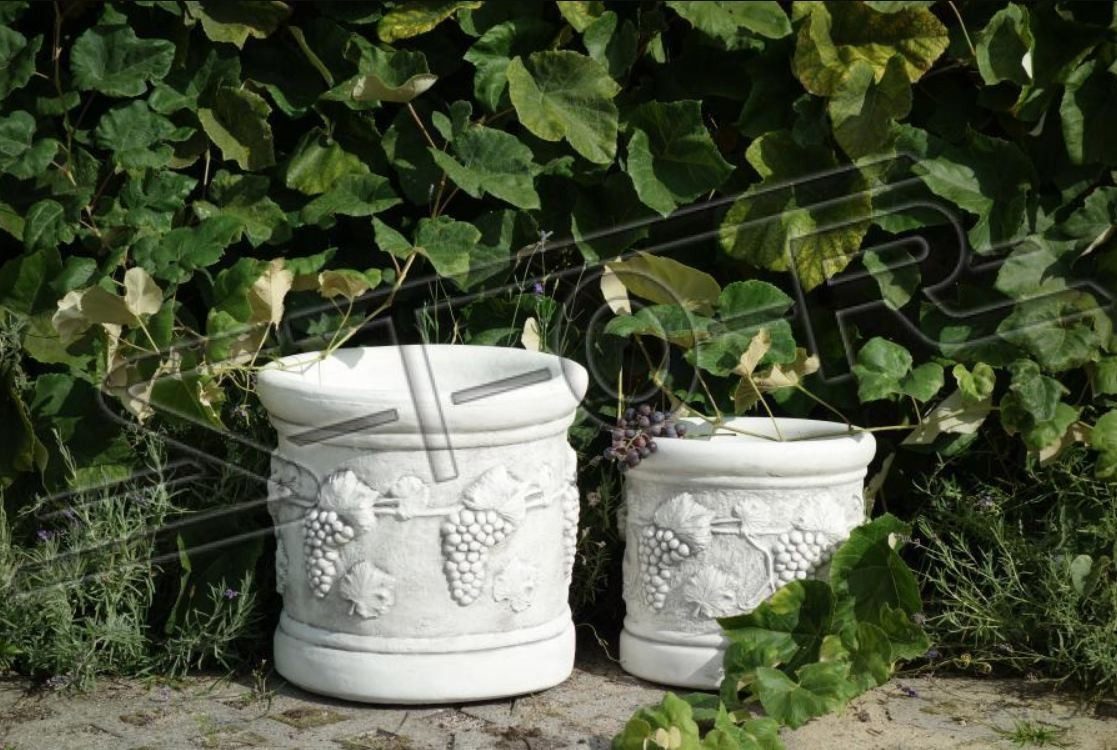 JVmoebel Dekovase Steinvase für Blumen im Garten, wetterfest und robust, Made in Europa