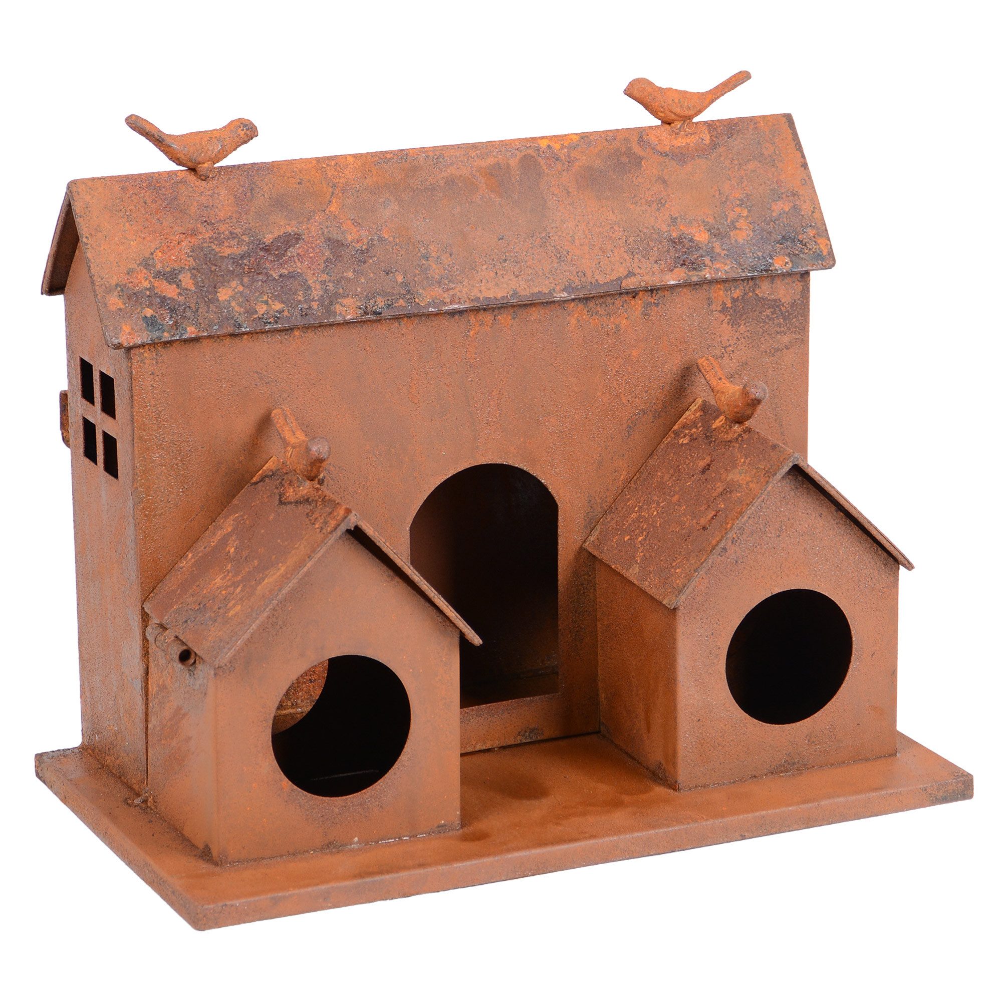 Vogelhaus Vogelhaus aus Metall in Rostoptik zum Aufhängen