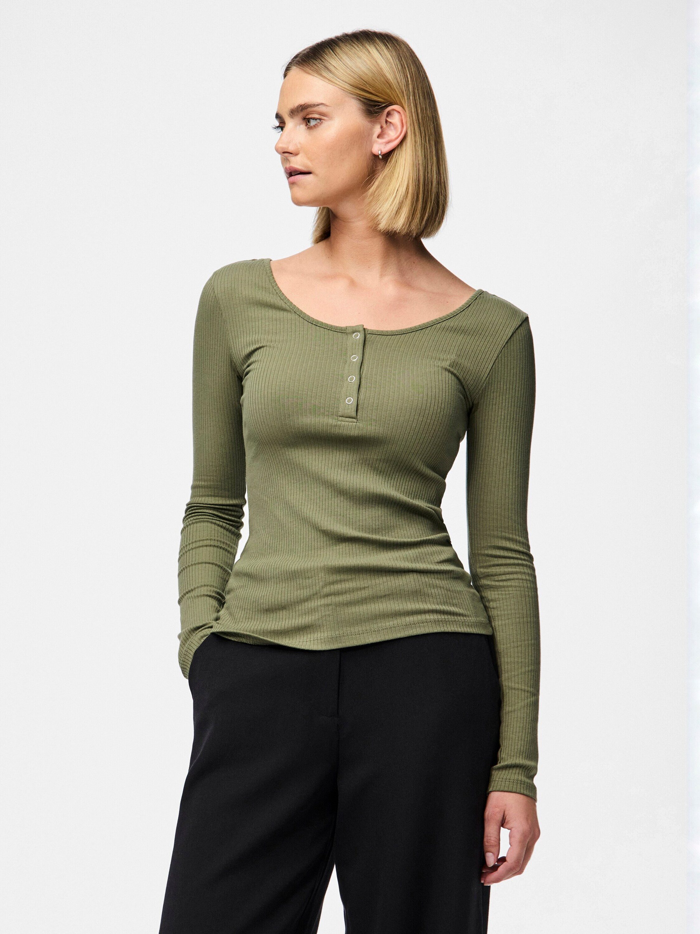 pieces Langarmshirt PCKitte (1-tlg) Plain/ohne Details – Bild 4 von 5