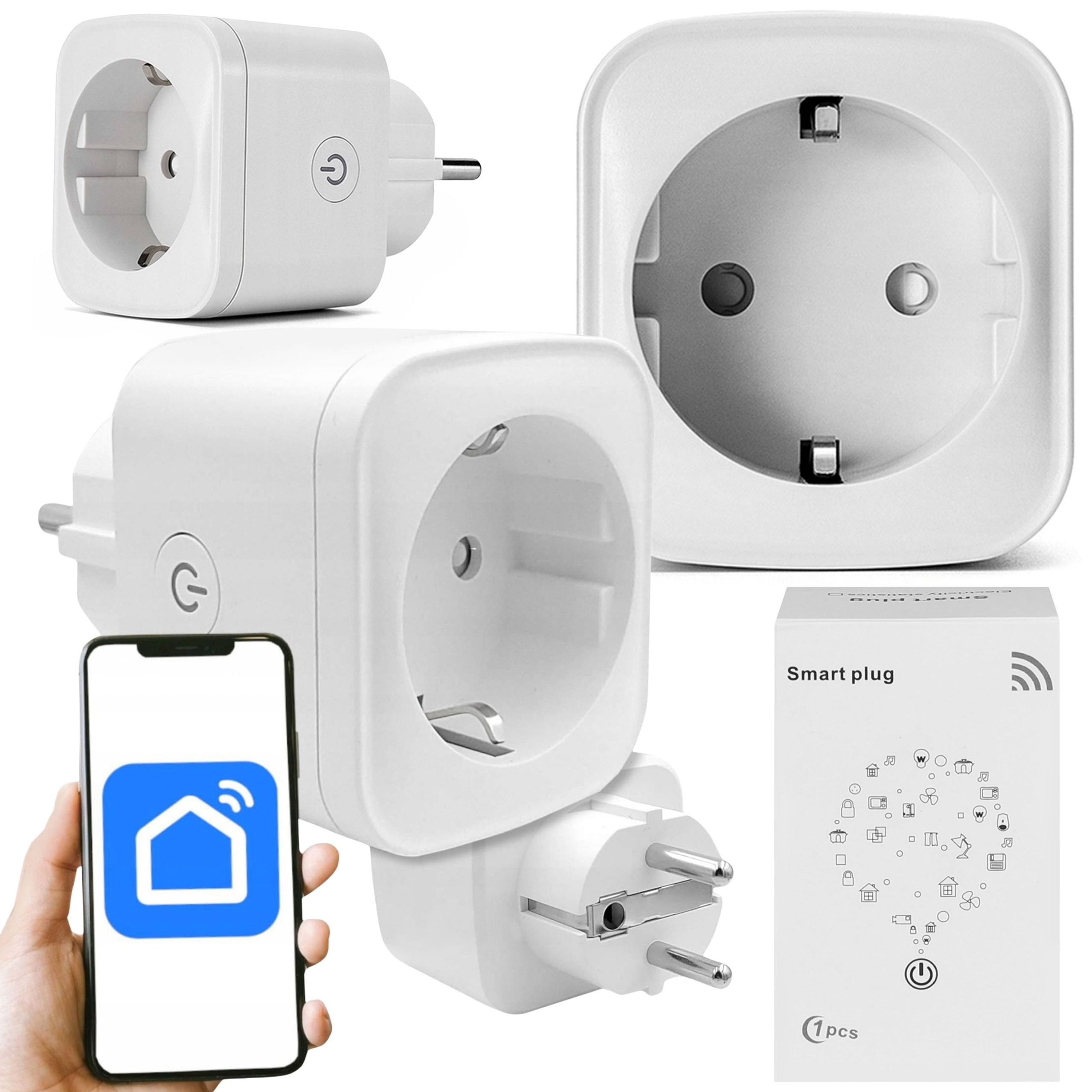 Sarcia.eu Funksteckdose WLAN-Steckdose 16 A, Smart Plug, per App steuerbar, Smart Home