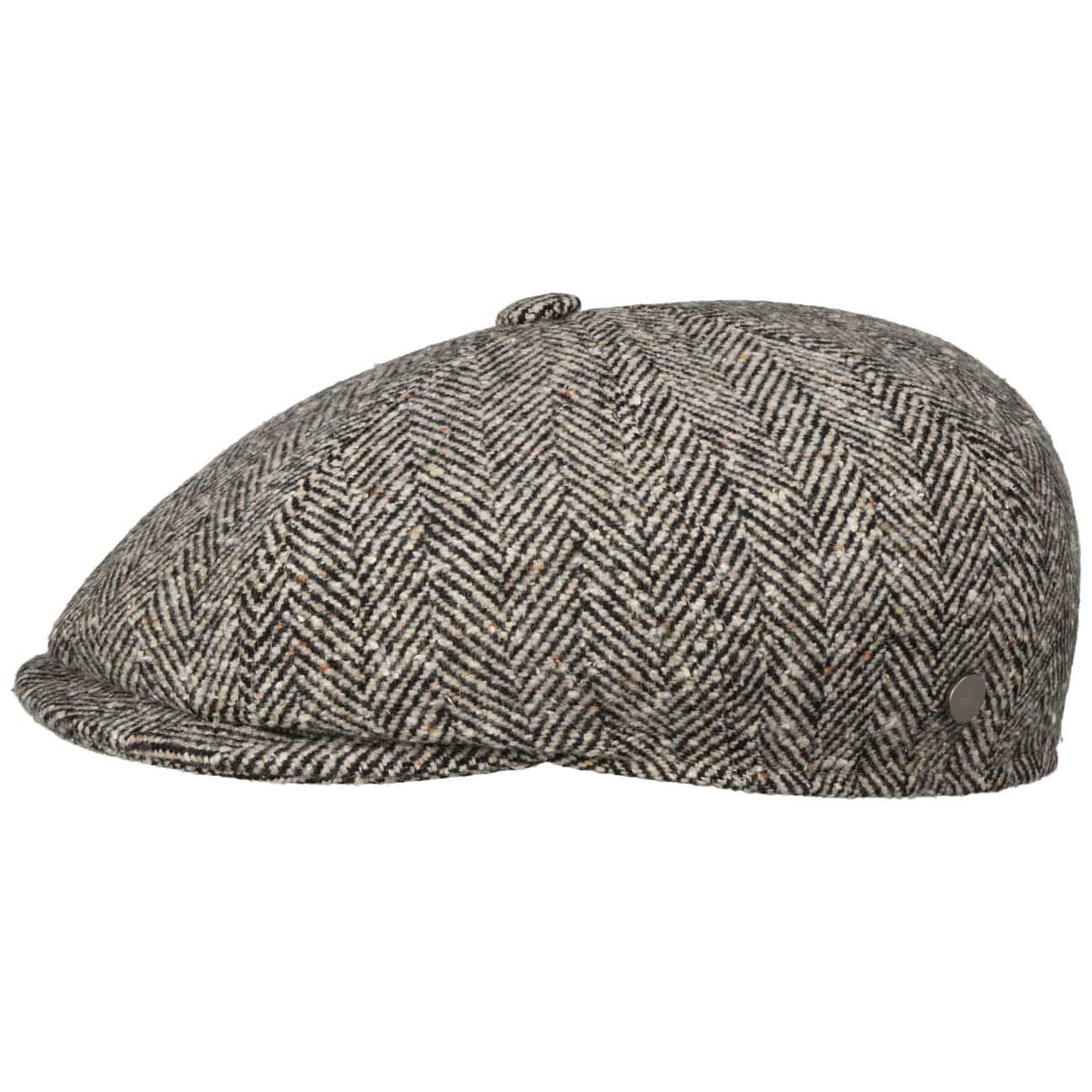 Lierys Flat Cap (1-St) Herringbone mit Schirm, Made in Italy