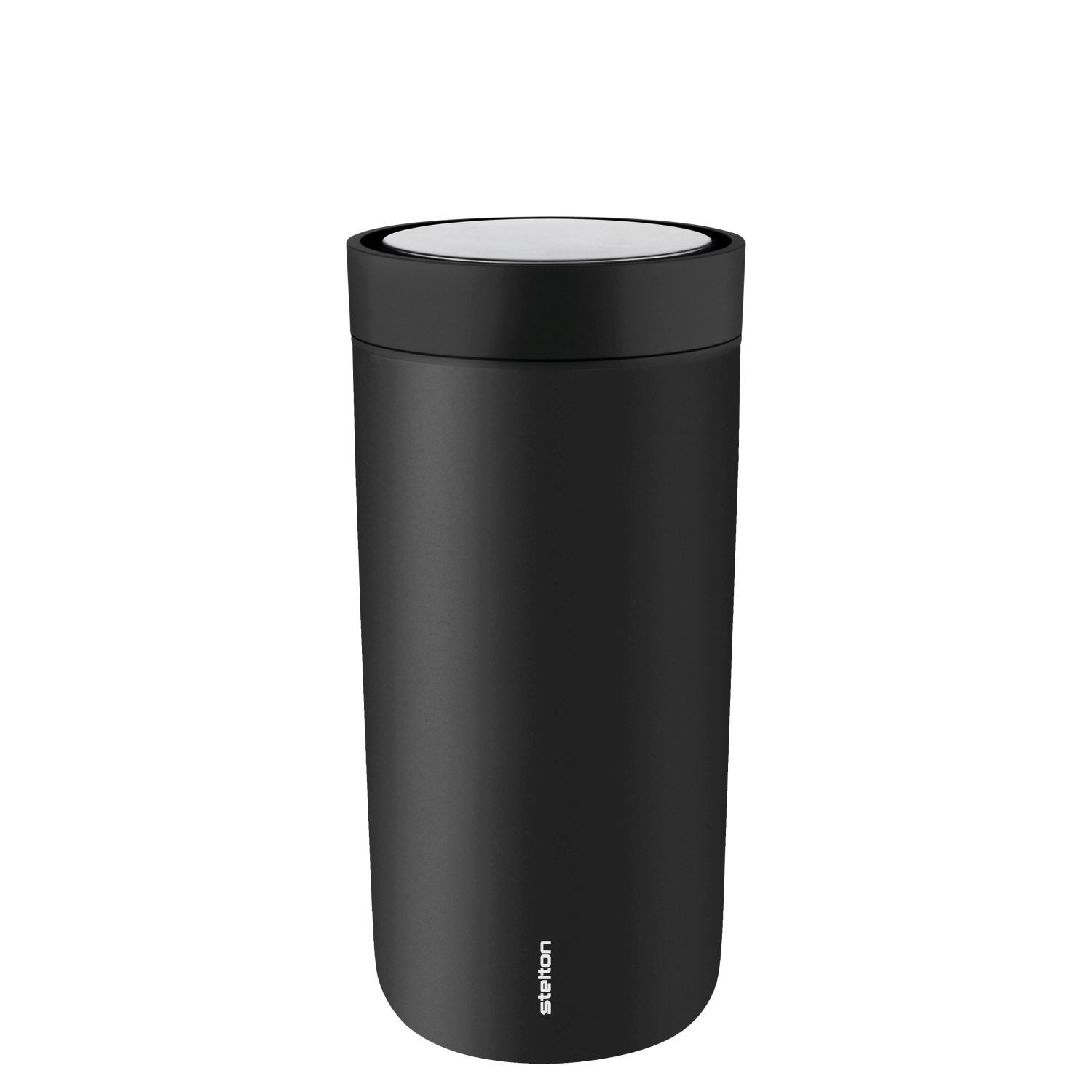 Stelton Thermobecher To Go Click Soft Black 400 ml, Edelstahl, Kunststoff