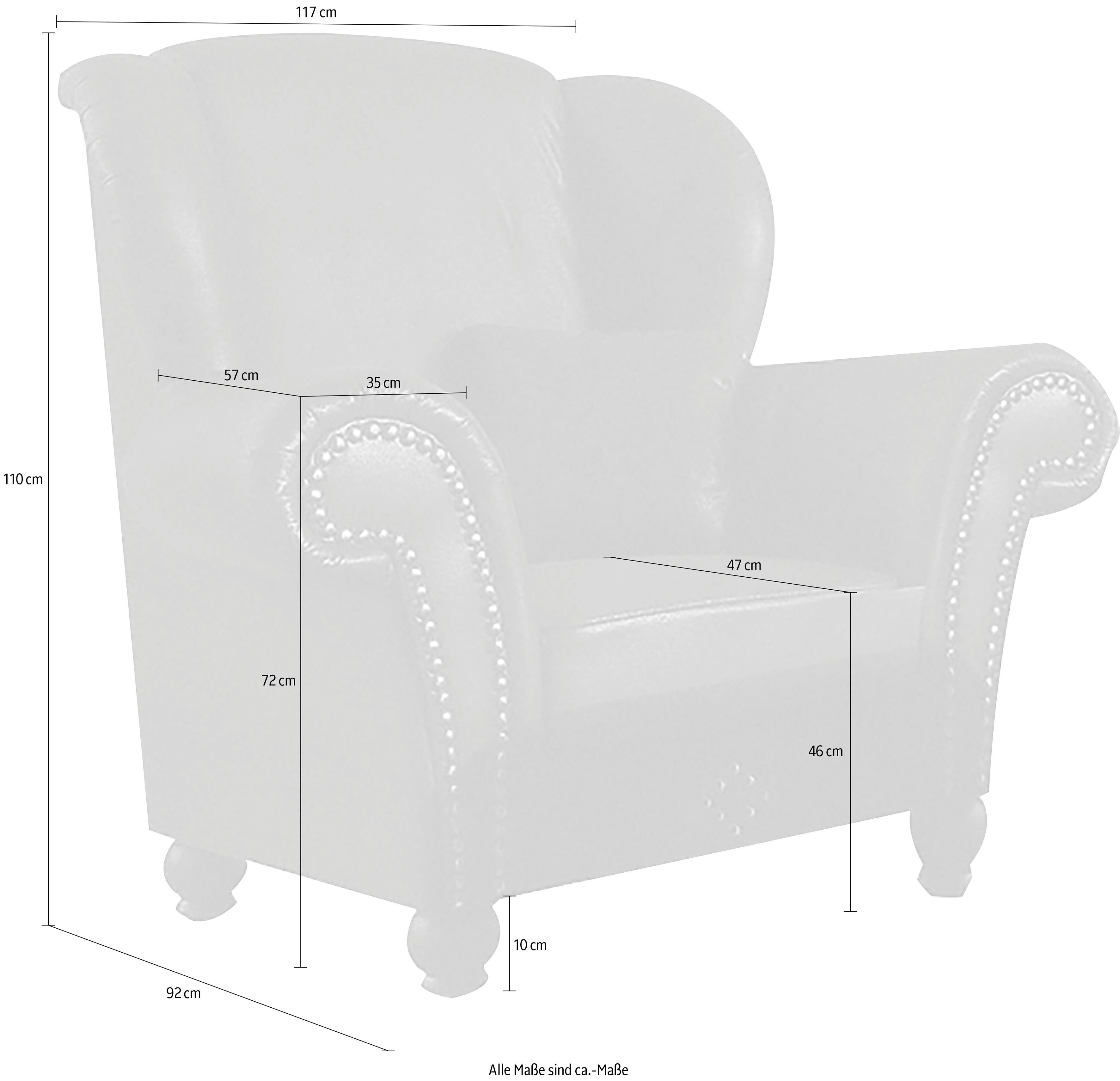 Home affaire Sessel King George gemütlicher günstig online kaufen