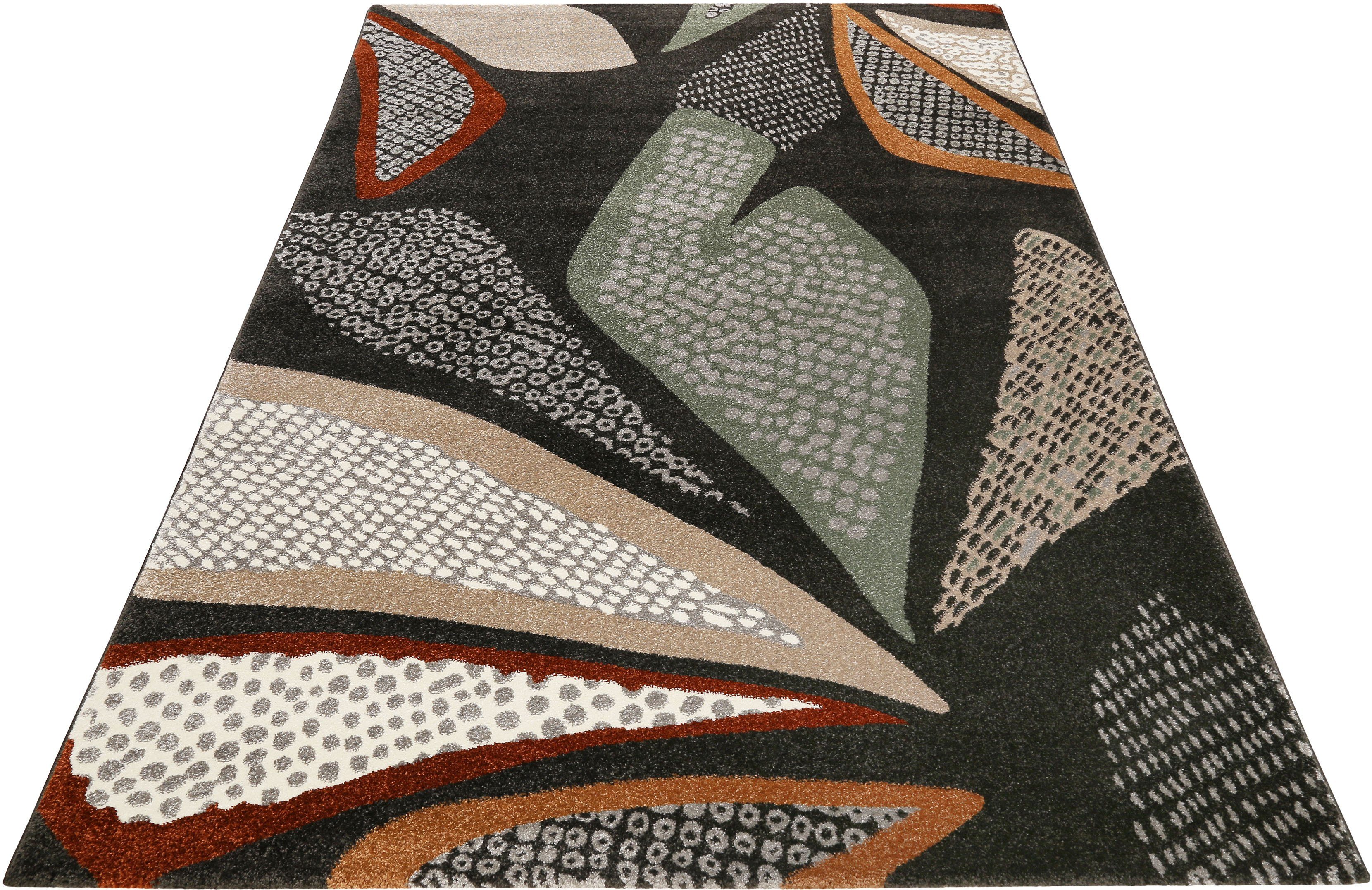 Esprit Teppich Hazel, ESP-40101, rechteckig, Höhe: 13 mm, schön weicher Kurzflor in modernem Design, bunt, Wohnzimmer