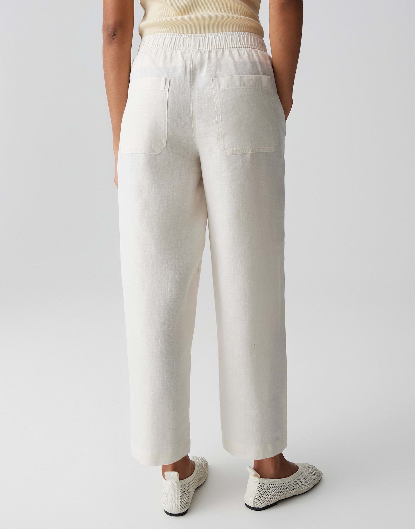 OPUS Leinenhose Myha linen aus Webware mit Leinenstruktur Vorverlegte Nähte geben dem Look eine moderne Dynamik