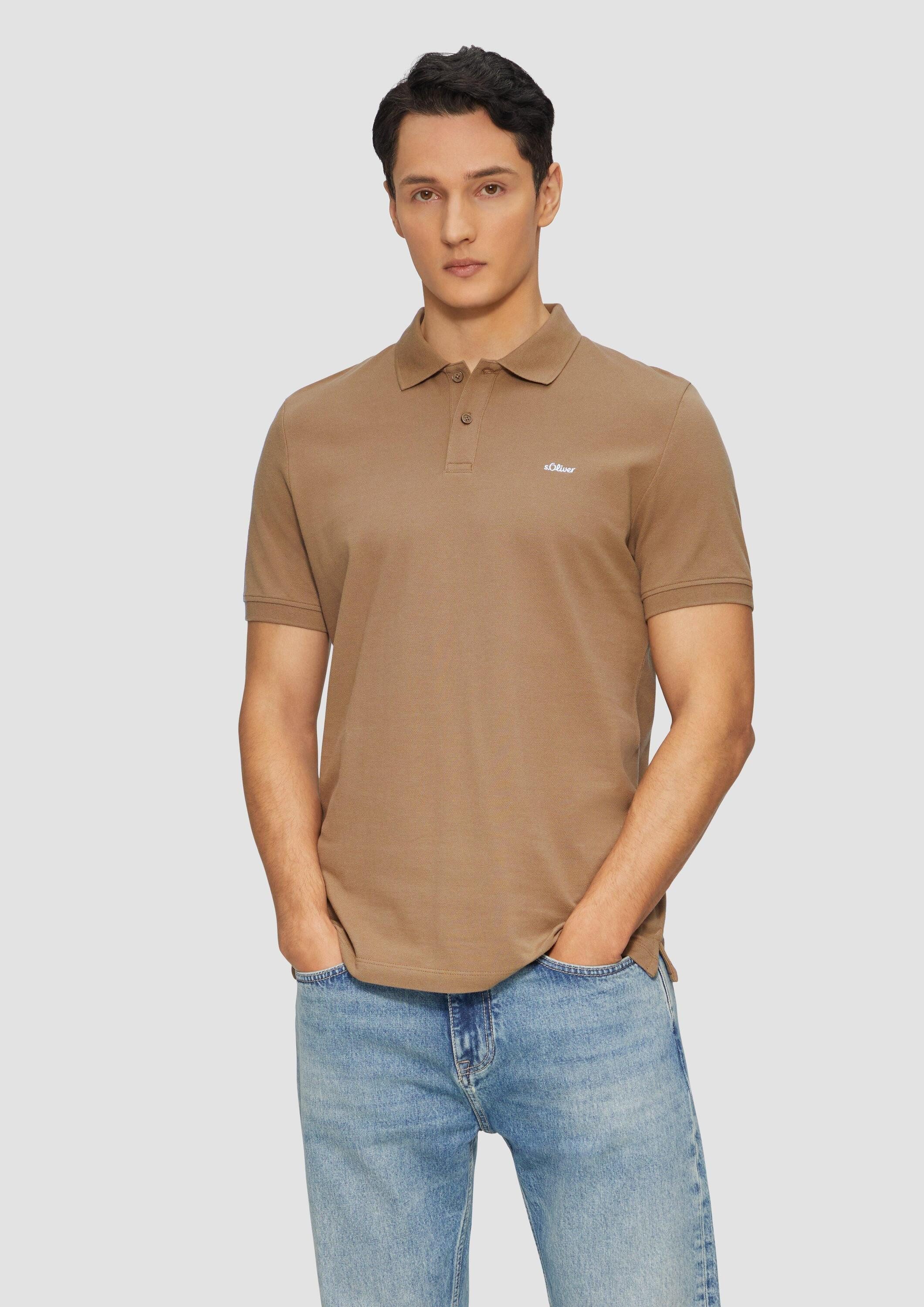 s.Oliver Kurzarmshirt Polo-Shirt Poloshirt aus Baumwollpiqué günstig online kaufen