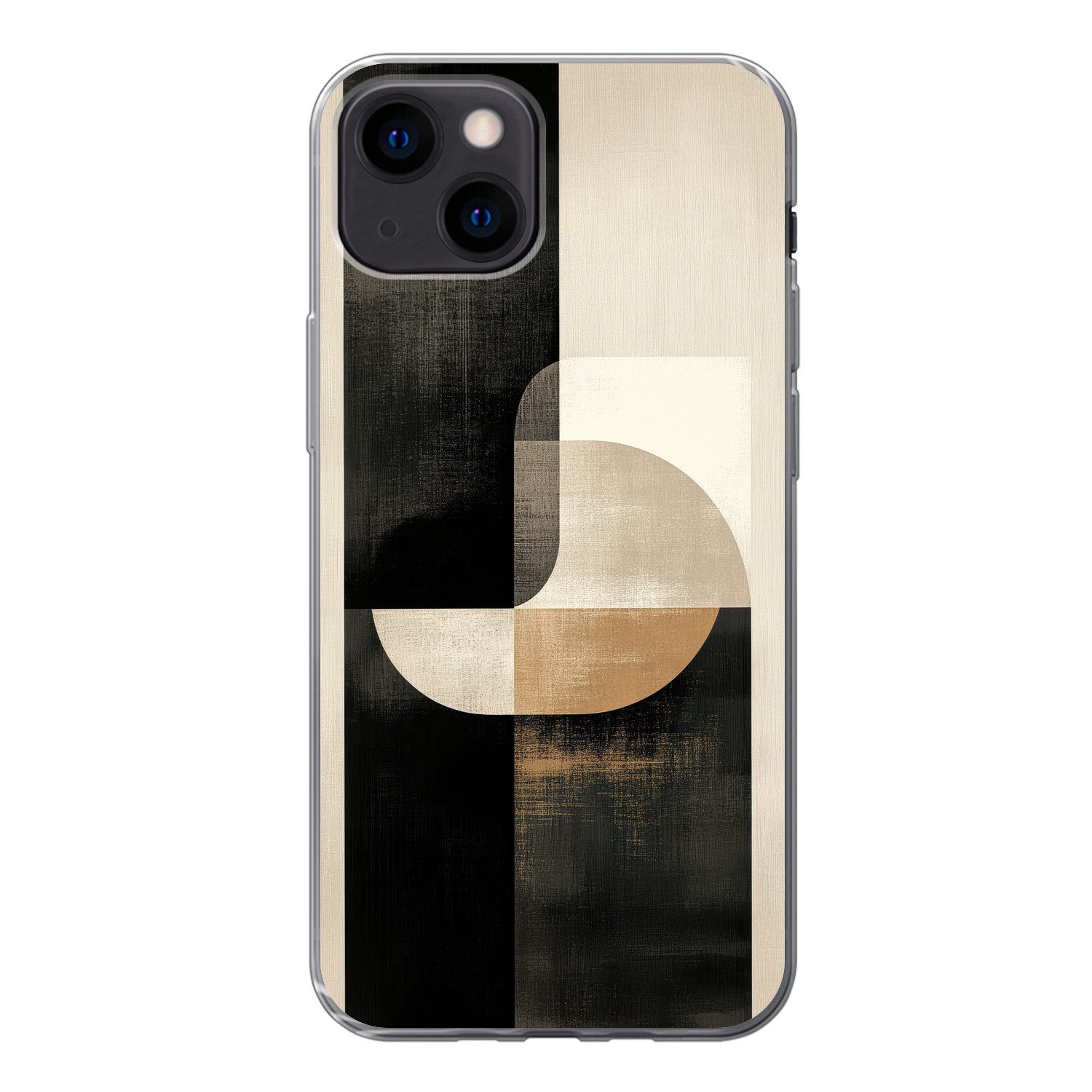 MuchoWow Handyhülle für Apple iPhone 13 mini Modern - Quadratisch - Formen, Smartphone-Bumper, Print, Handy Schutzhülle Dünn