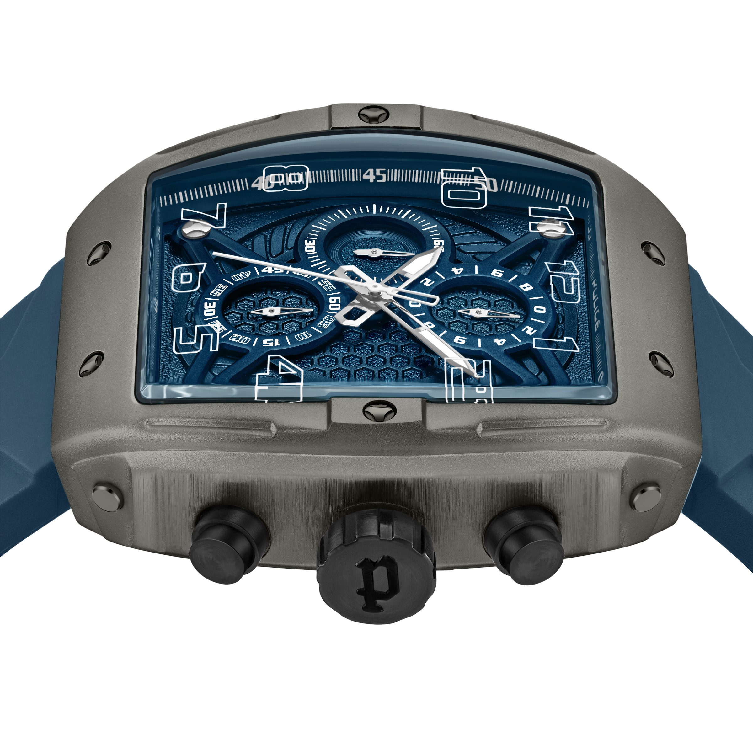 Police Chronograph Coswig PEWGO0063102, Quarzuhr, Armbanduhr, Herrenuhr, Silikonarmband, analog, Tag