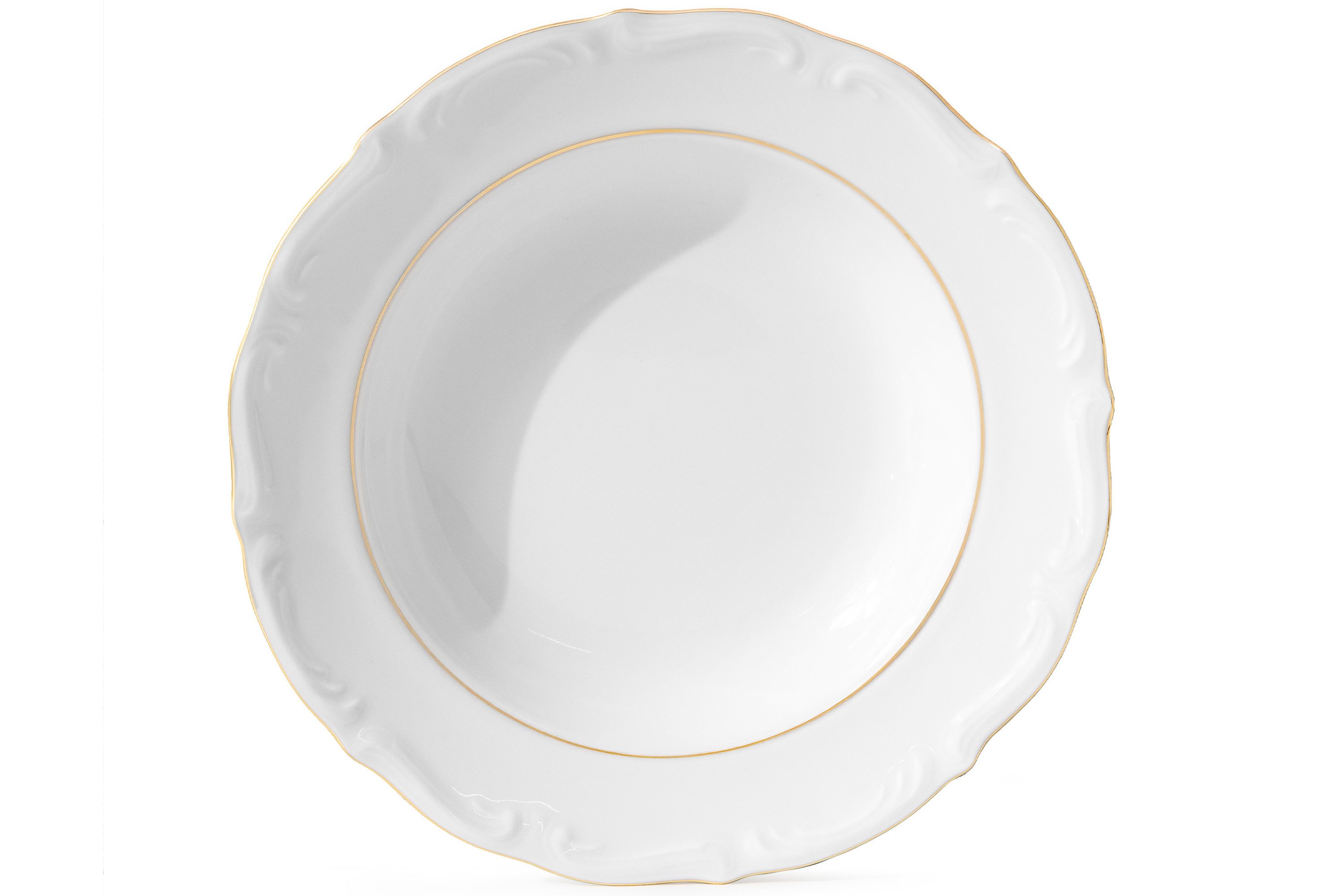 KONSIMO® Teller-Set CHODZIEZ MARIA TERESA Tafelservice, 6x Suppenteller (6-tlg), 6 Personen, Porzellan, Hochwertiges Premium-Porzellan, Handdekoration in echtem Gold