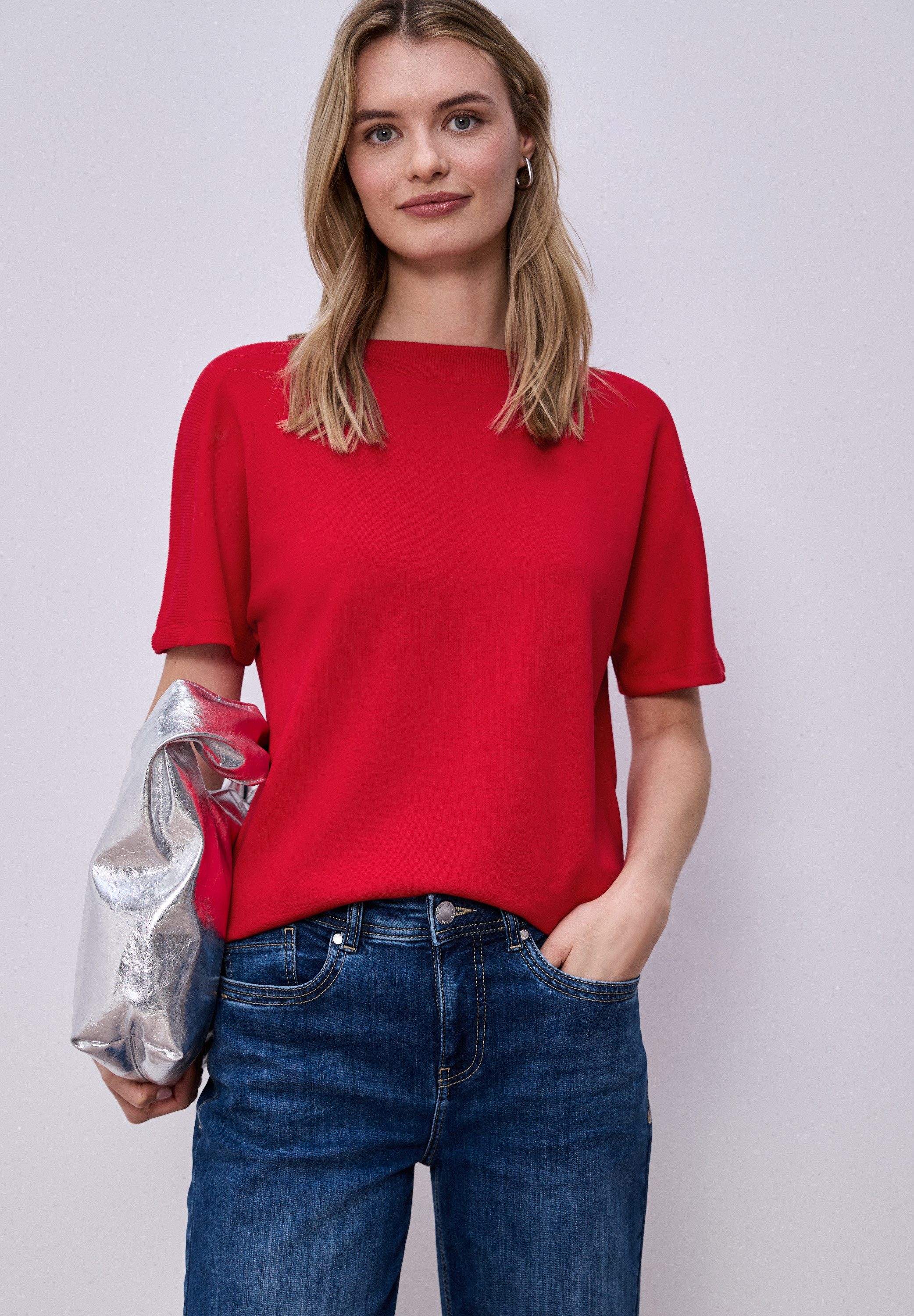 STREET ONE Kurzarmshirt mit elastischem Bund günstig online kaufen