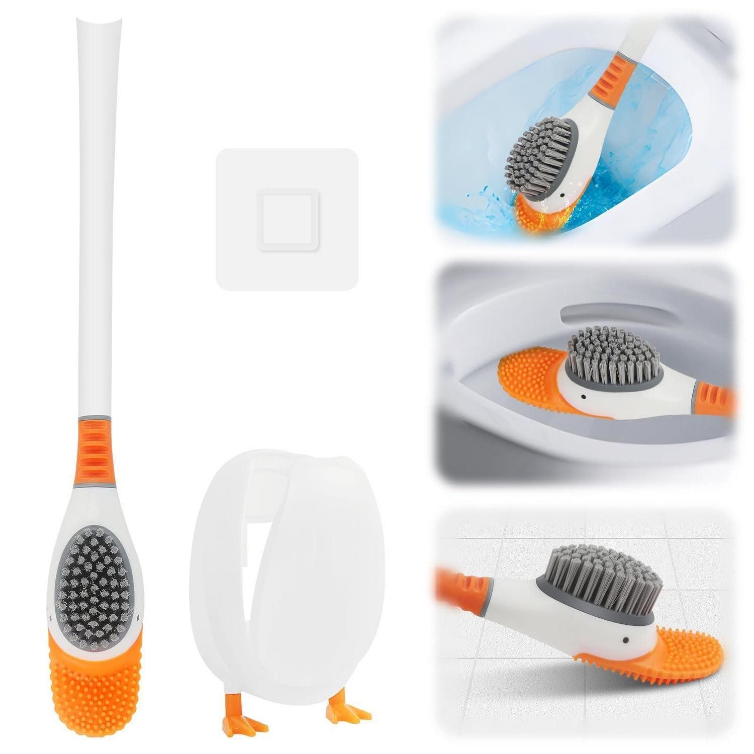 LuxusKollektion WC-Reinigungsbürste Toilettenbürste Silikon Ente Wandmontage, (1-tlg)