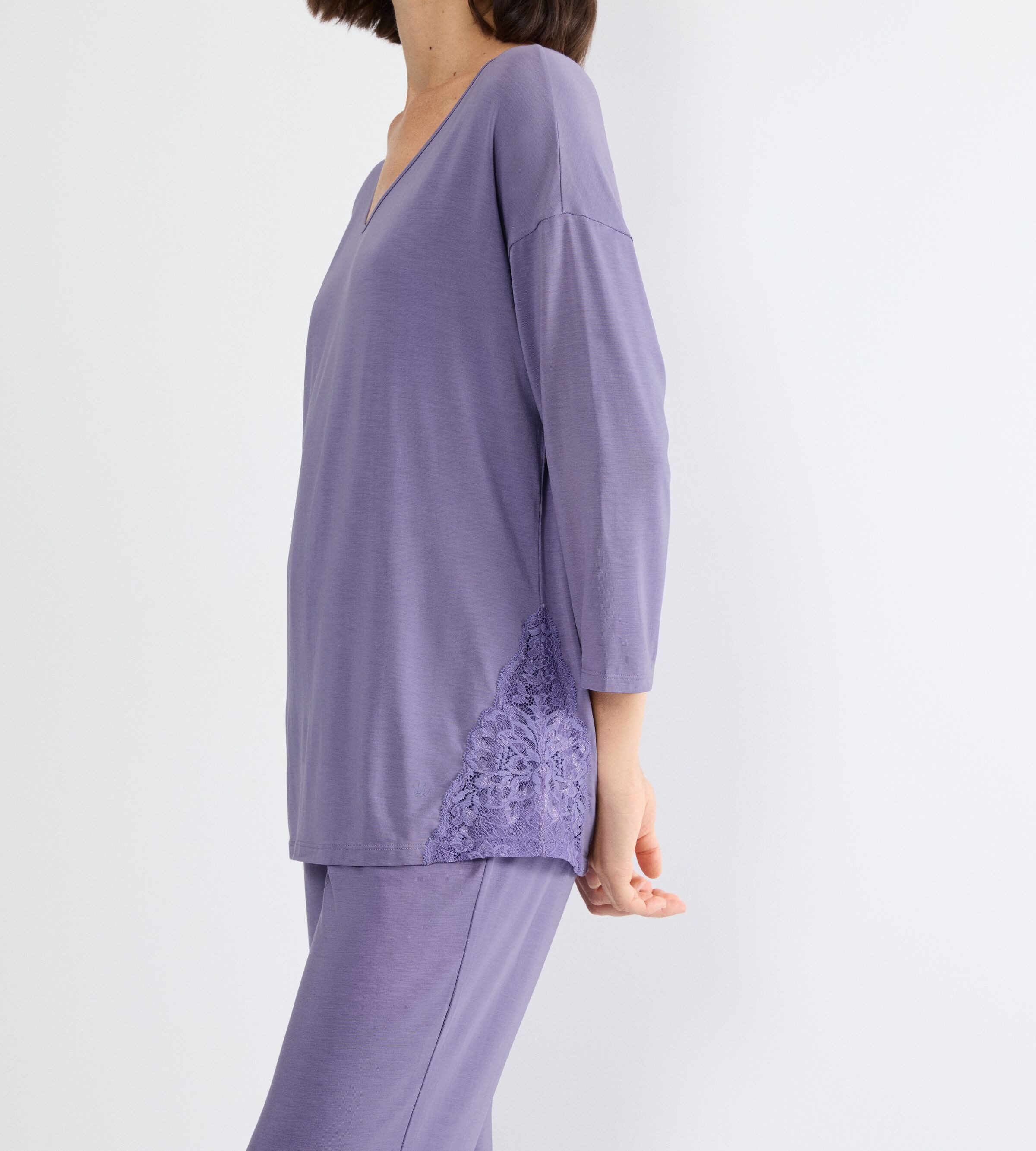 Triumph Schlafanzug Timeless Sensuality PK 3/4 Sleeves atmungsaktiv und weich, Spitze
